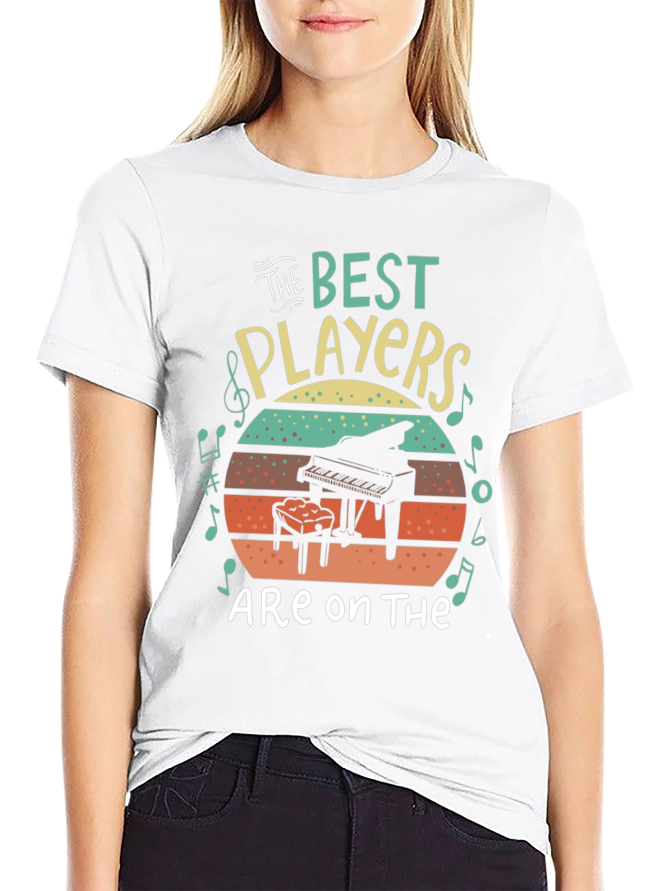 The Best Players Piano Graphic T-Shirt