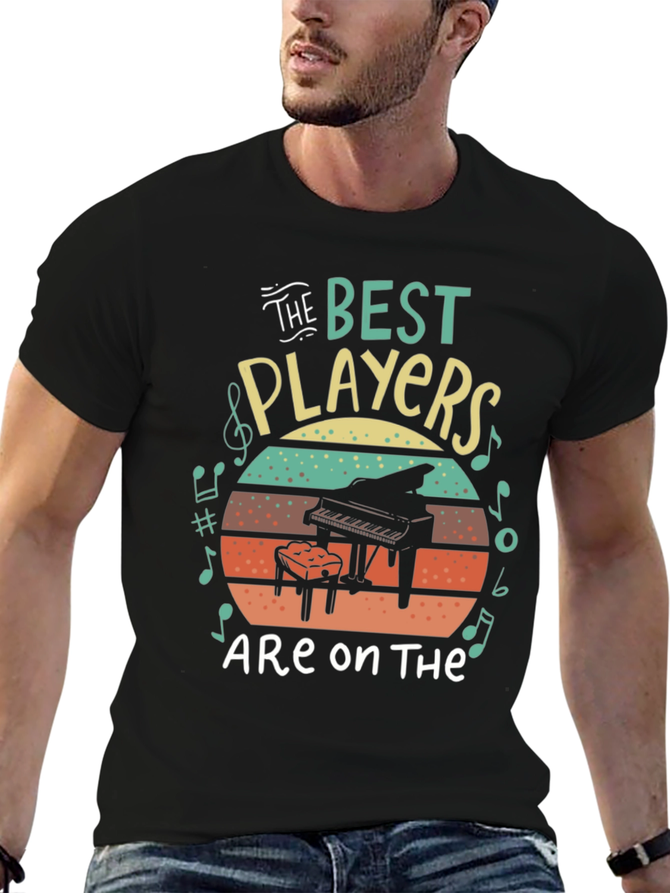 The Best Players Piano Graphic T-Shirt