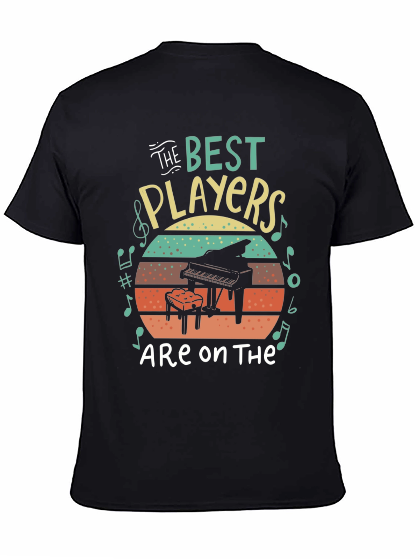The Best Players Piano Graphic T-Shirt