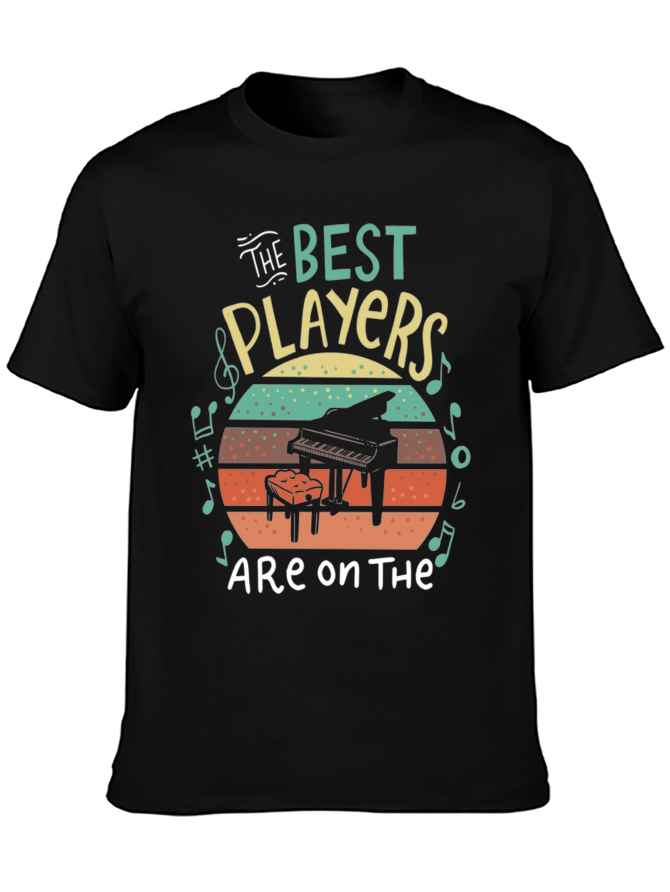 The Best Players Piano Graphic T-Shirt
