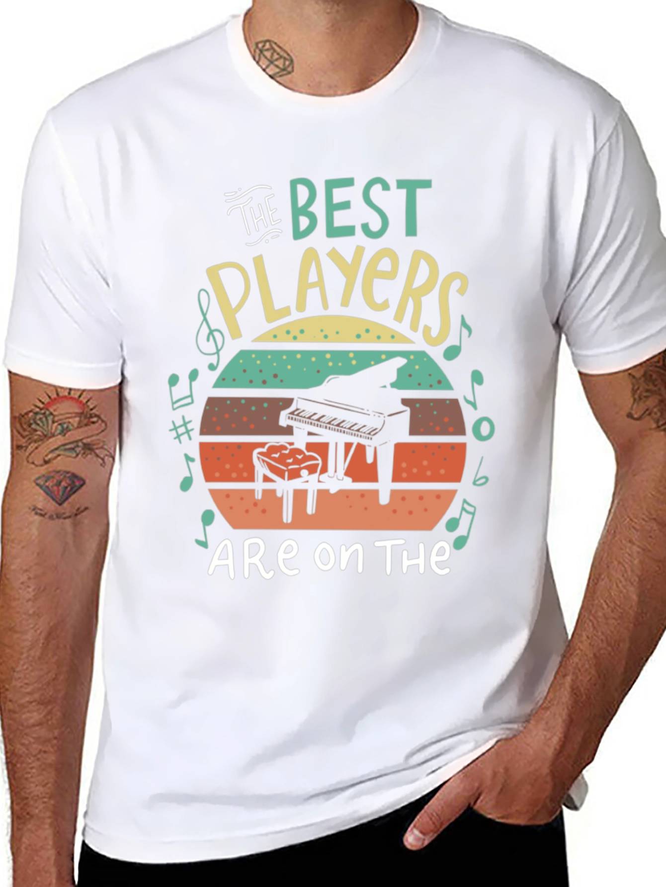 The Best Players Piano Graphic T-Shirt