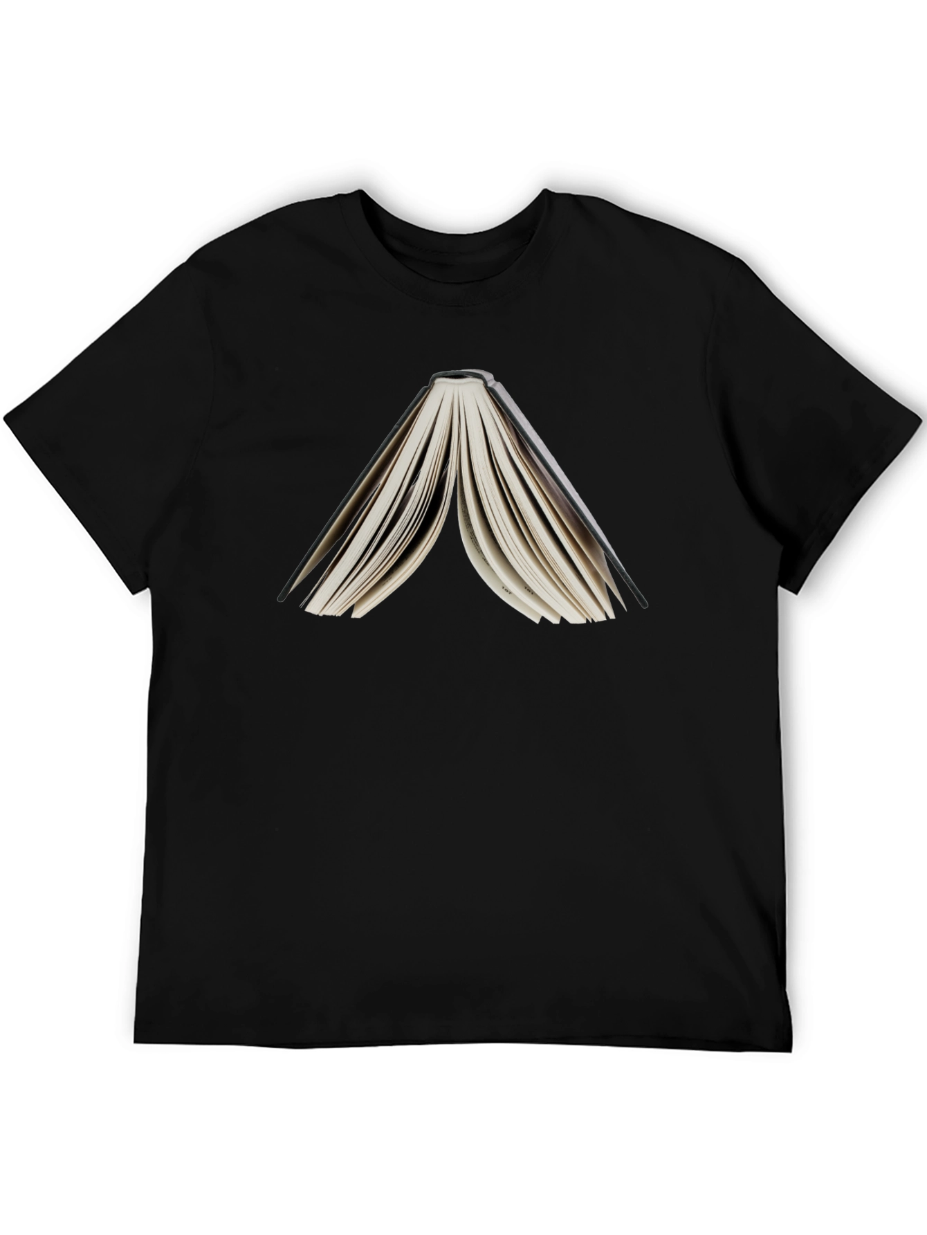 Open Book Graphic Tee - Black Unisex T-Shirt