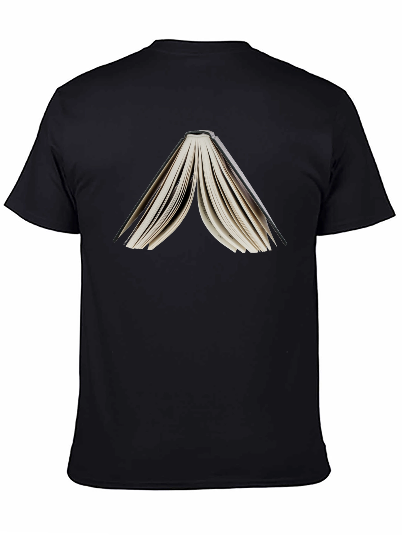 Open Book Graphic Tee - Black Unisex T-Shirt