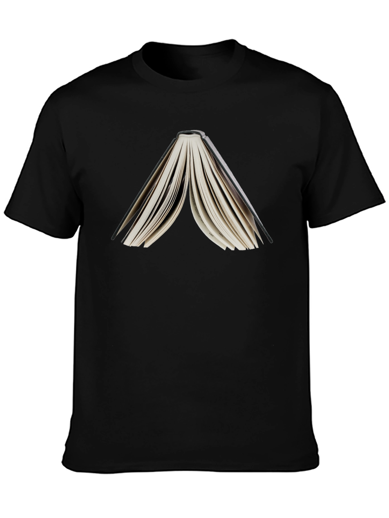 Open Book Graphic Tee - Black Unisex T-Shirt
