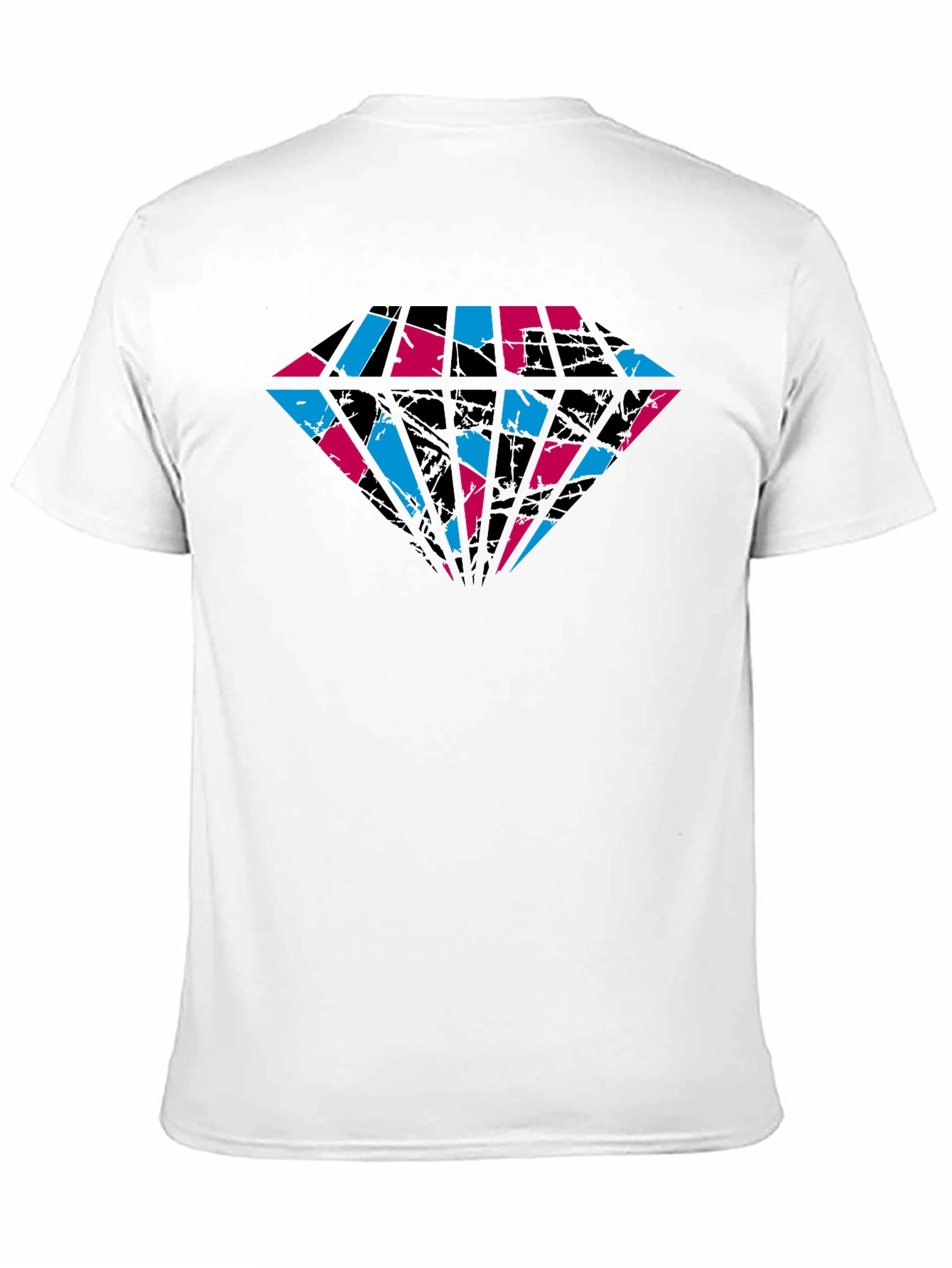 Abstract Diamond Graphic Tee - Cool Black Shirt