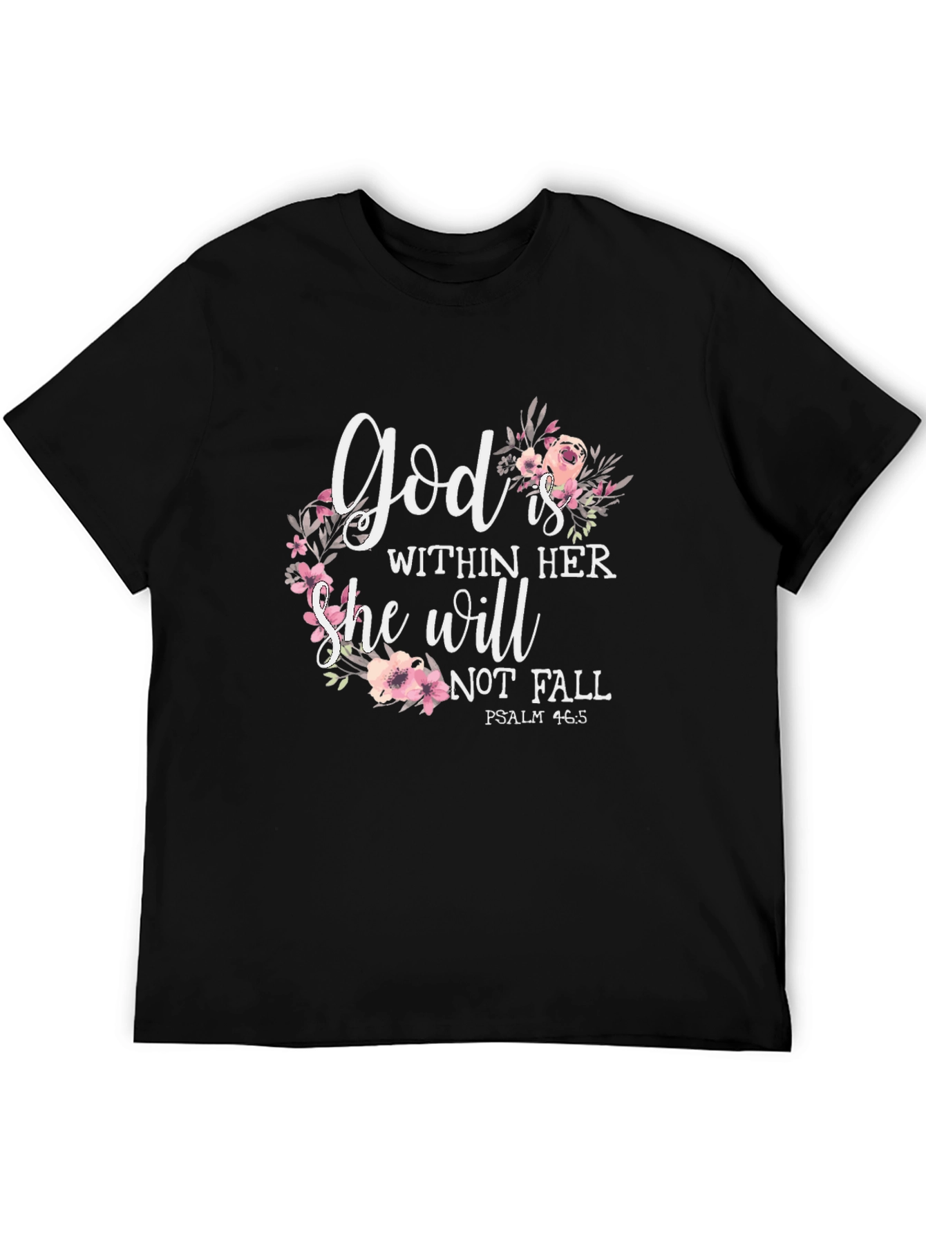 Floral God Is Within Her Christian T-Shirt