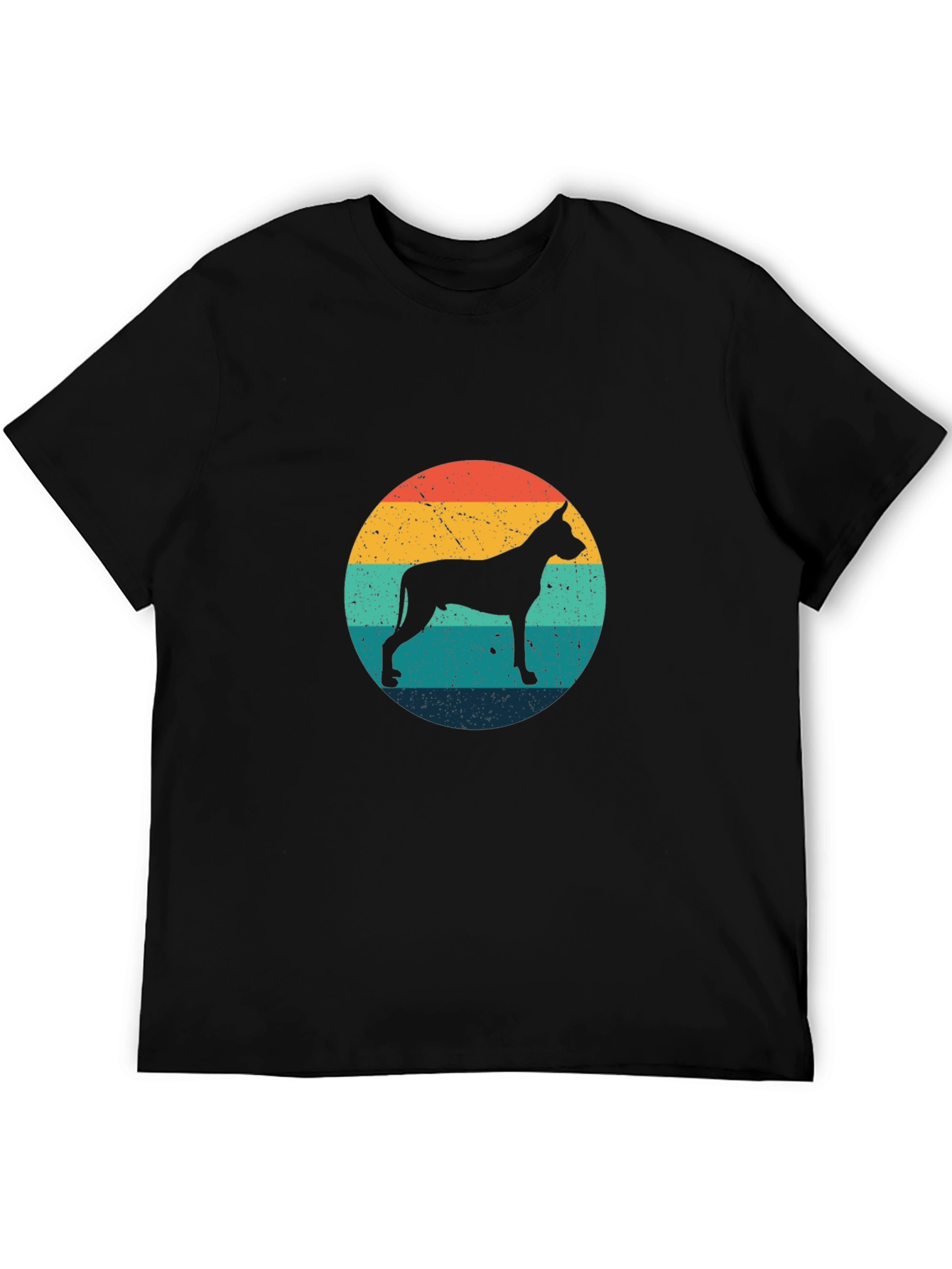 Retro Dog Silhouette Graphic Tee - Great Dane