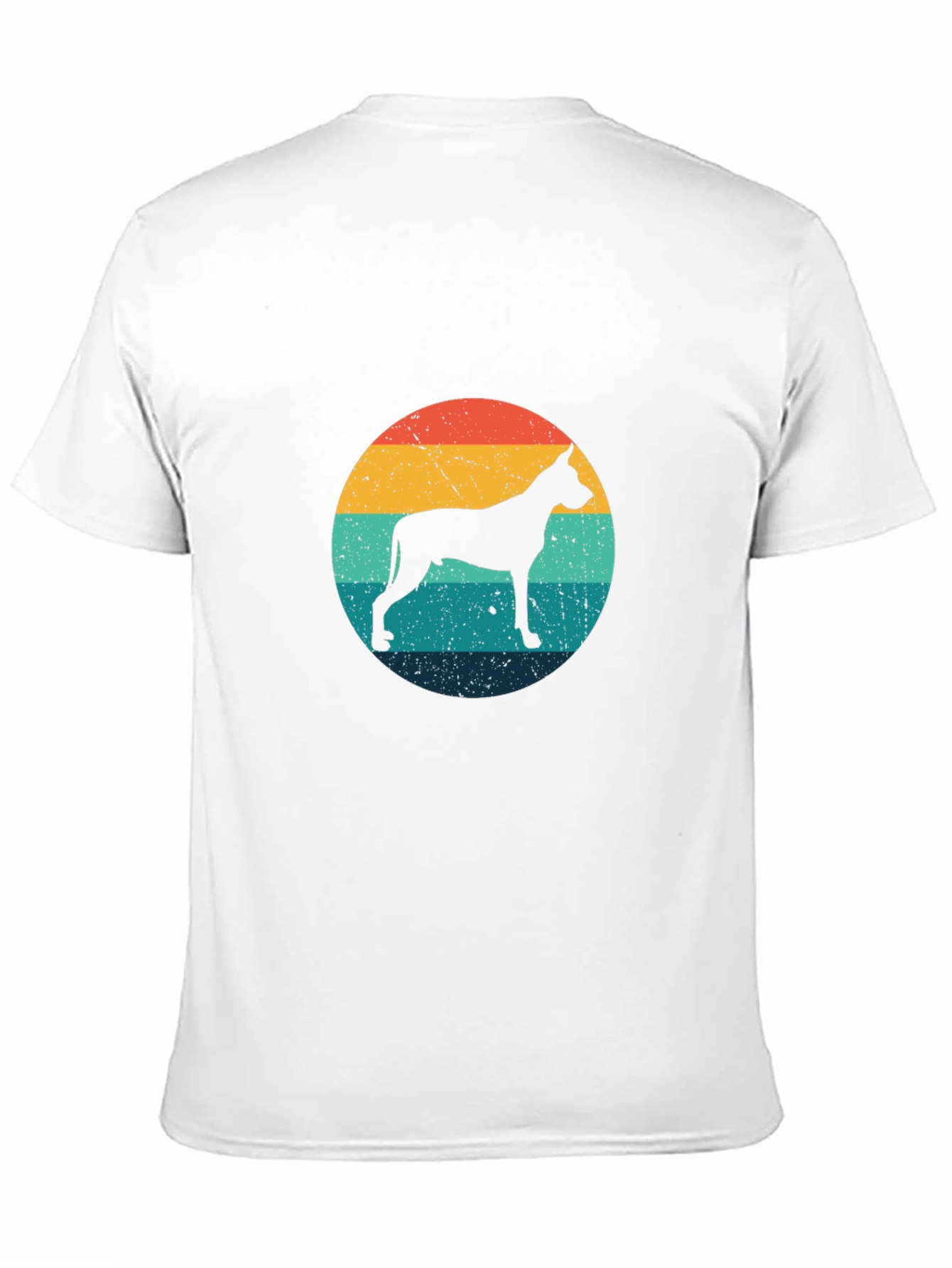 Retro Dog Silhouette Graphic Tee - Great Dane