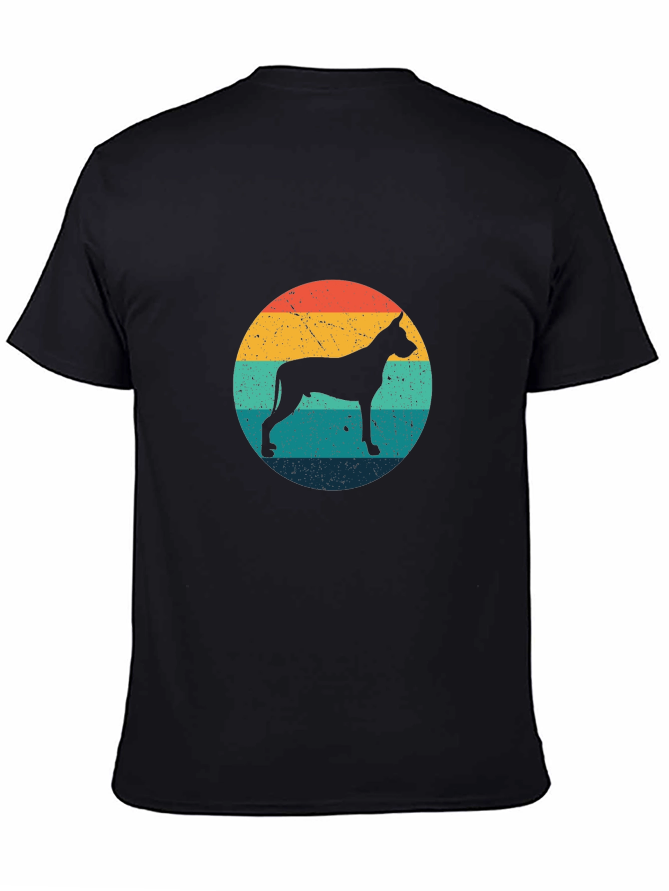 Retro Dog Silhouette Graphic Tee - Great Dane