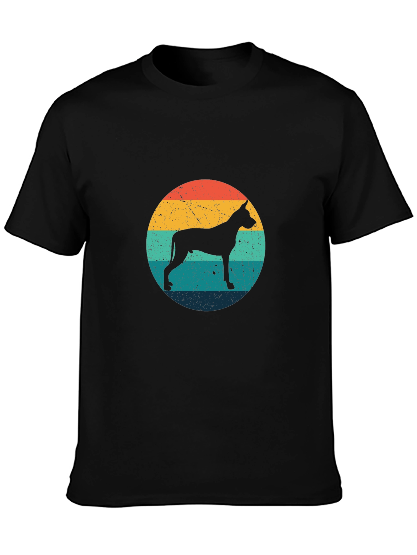 Retro Dog Silhouette Graphic Tee - Great Dane