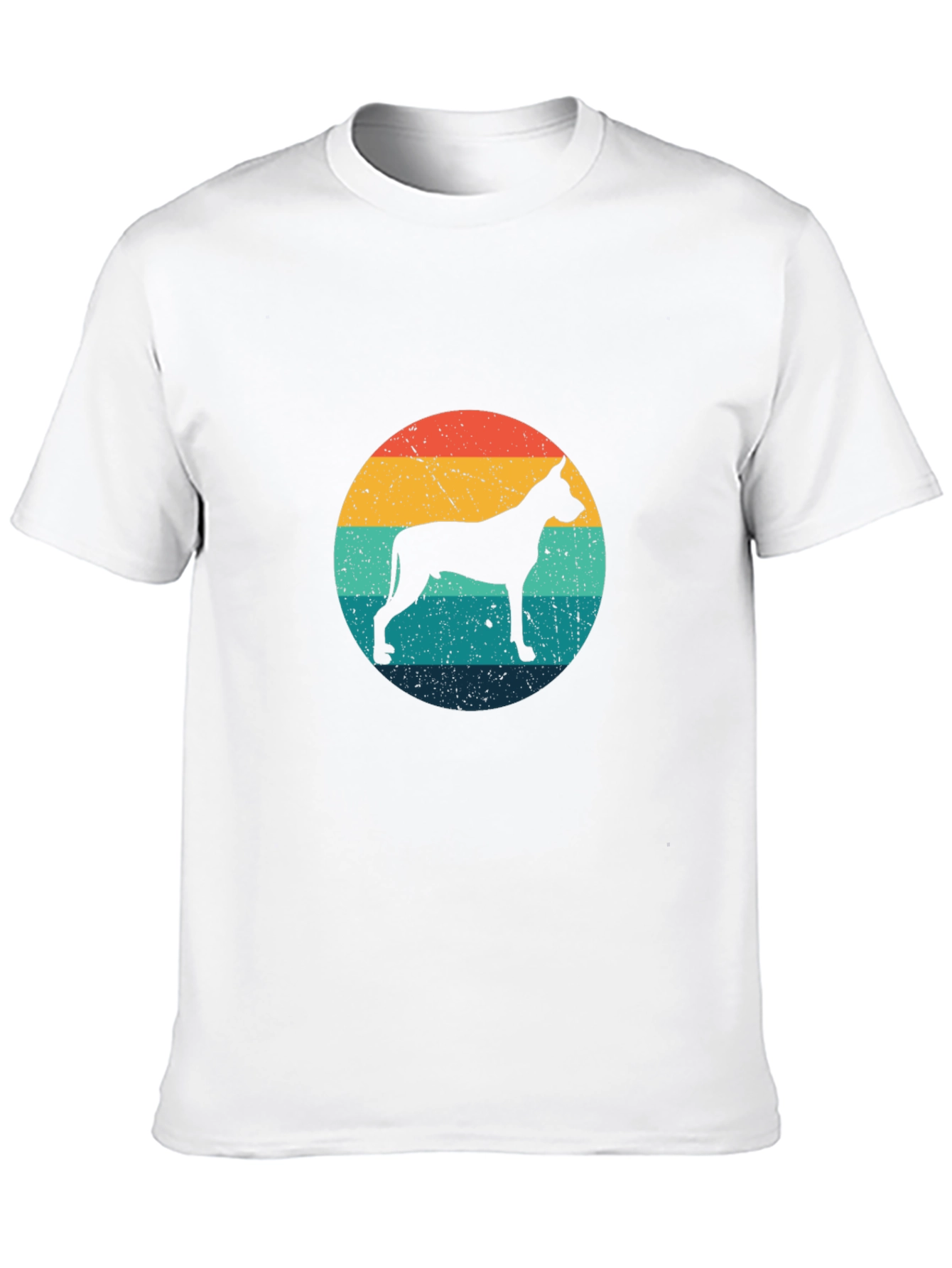 Retro Dog Silhouette Graphic Tee - Great Dane
