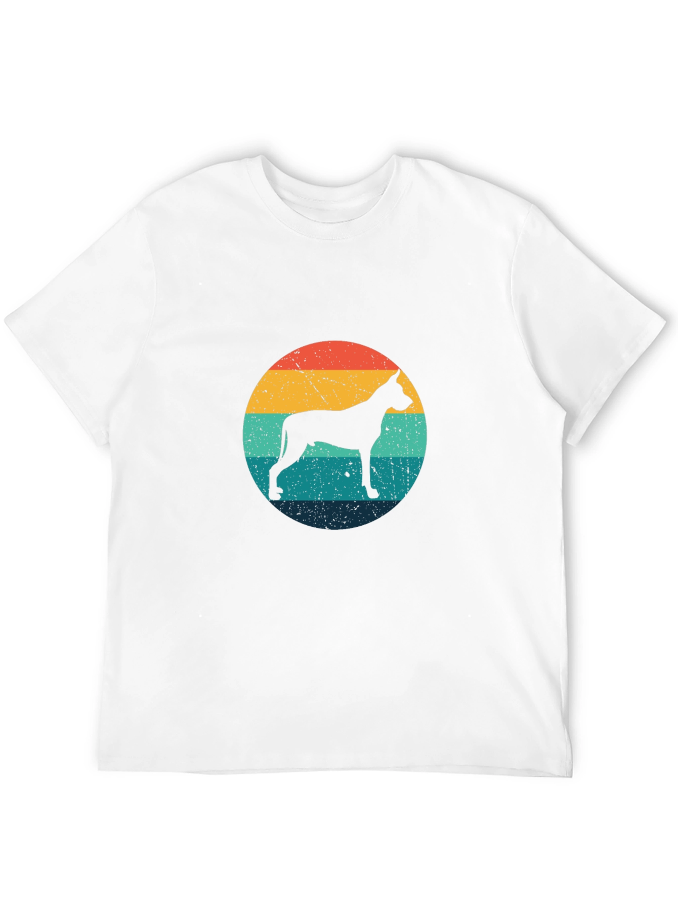 Retro Dog Silhouette Graphic Tee - Great Dane