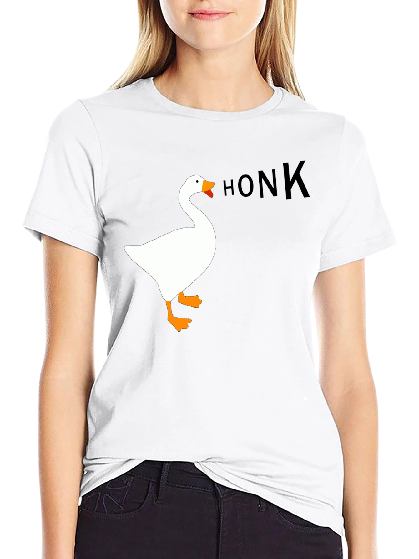Honk Goose Graphic Tee - Black Unisex T-Shirt