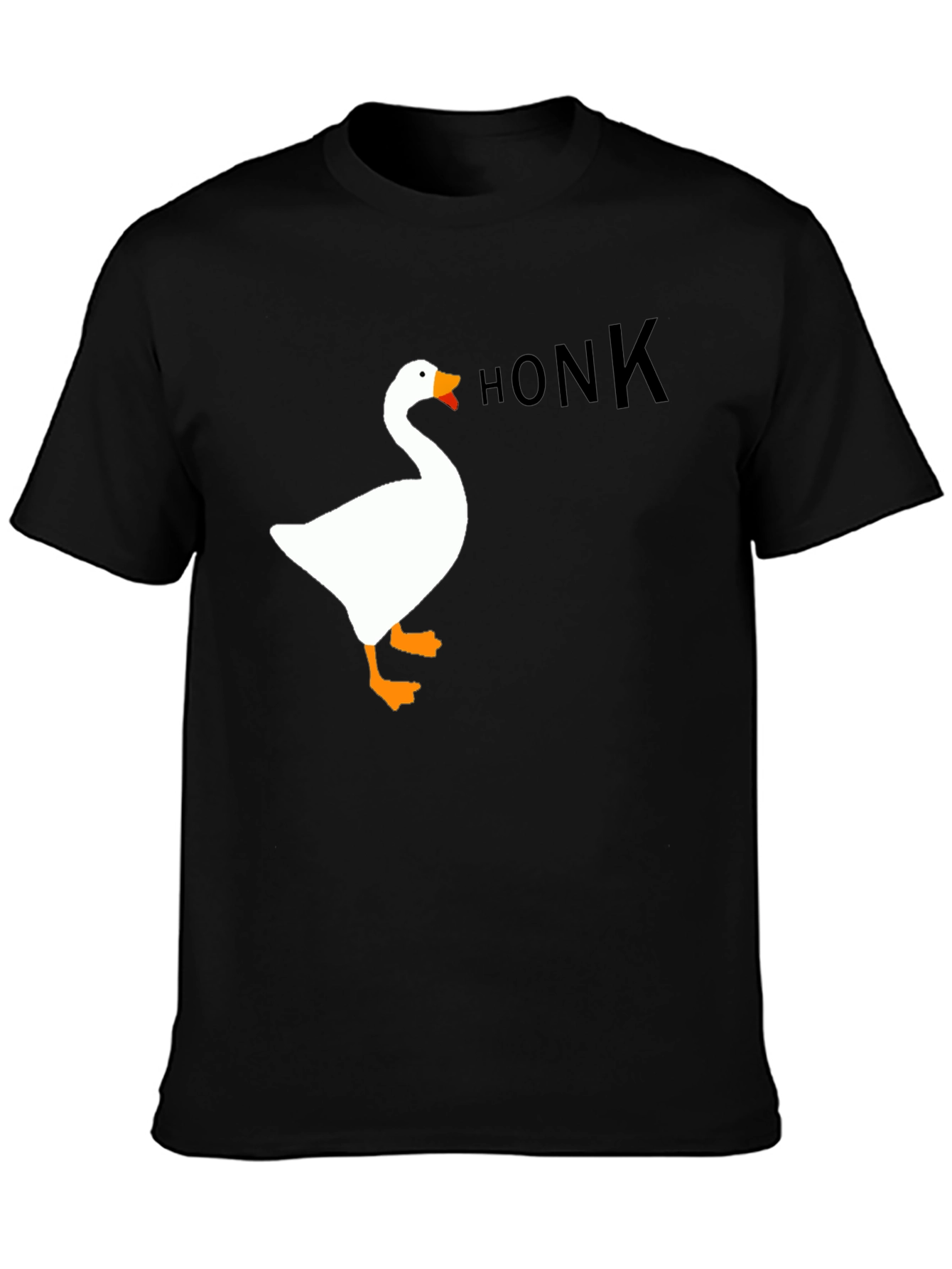 Honk Goose Graphic Tee - Black Unisex T-Shirt