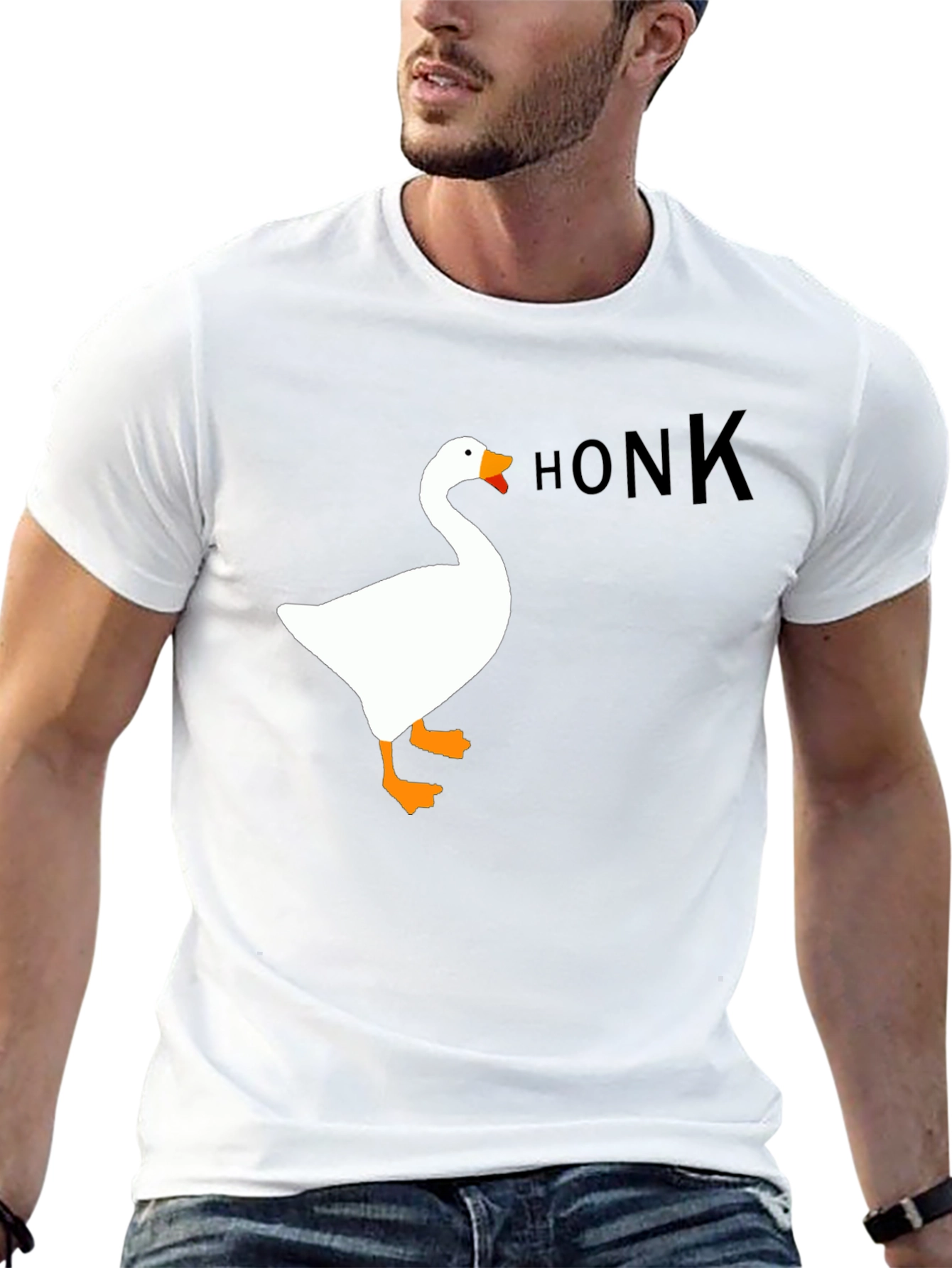 Honk Goose Graphic Tee - Black Unisex T-Shirt