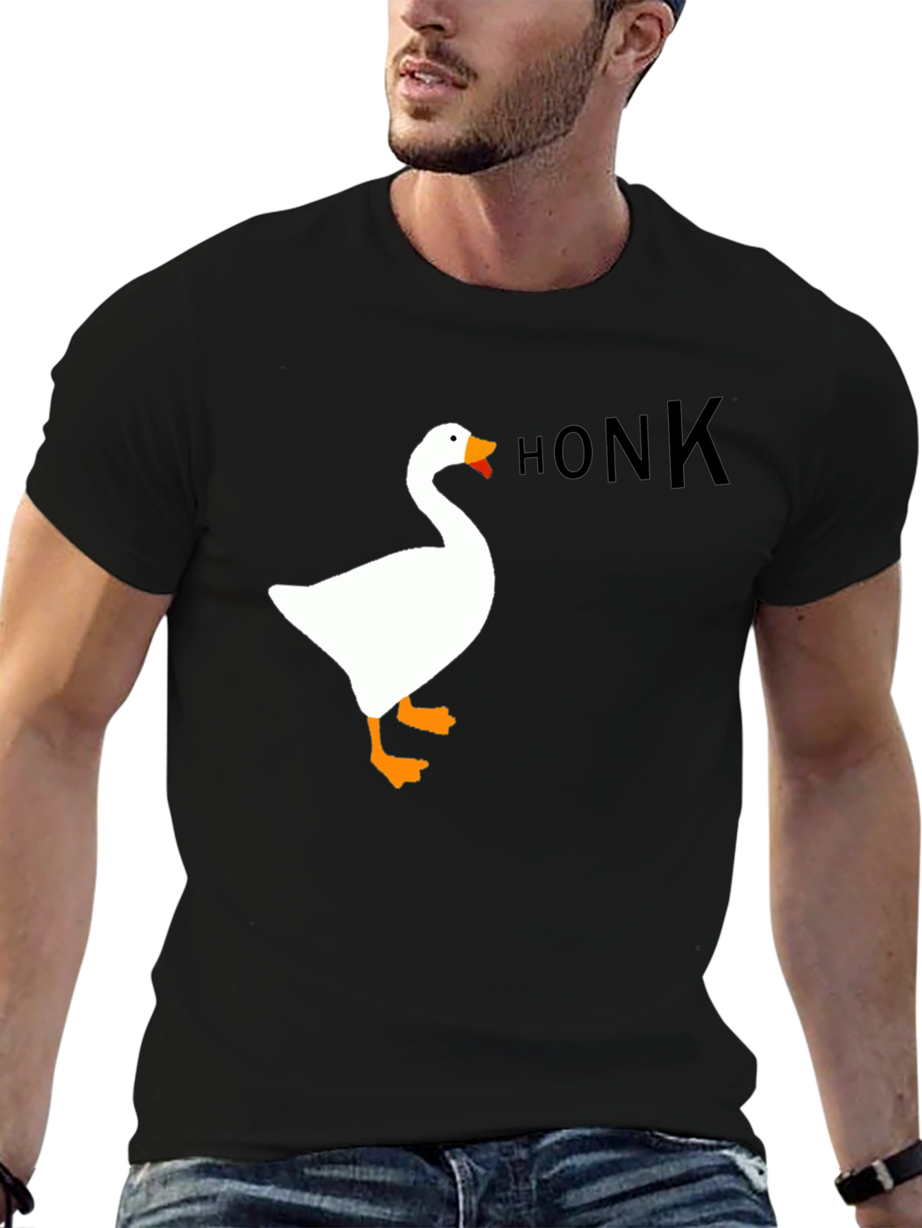 Honk Goose Graphic Tee - Black Unisex T-Shirt