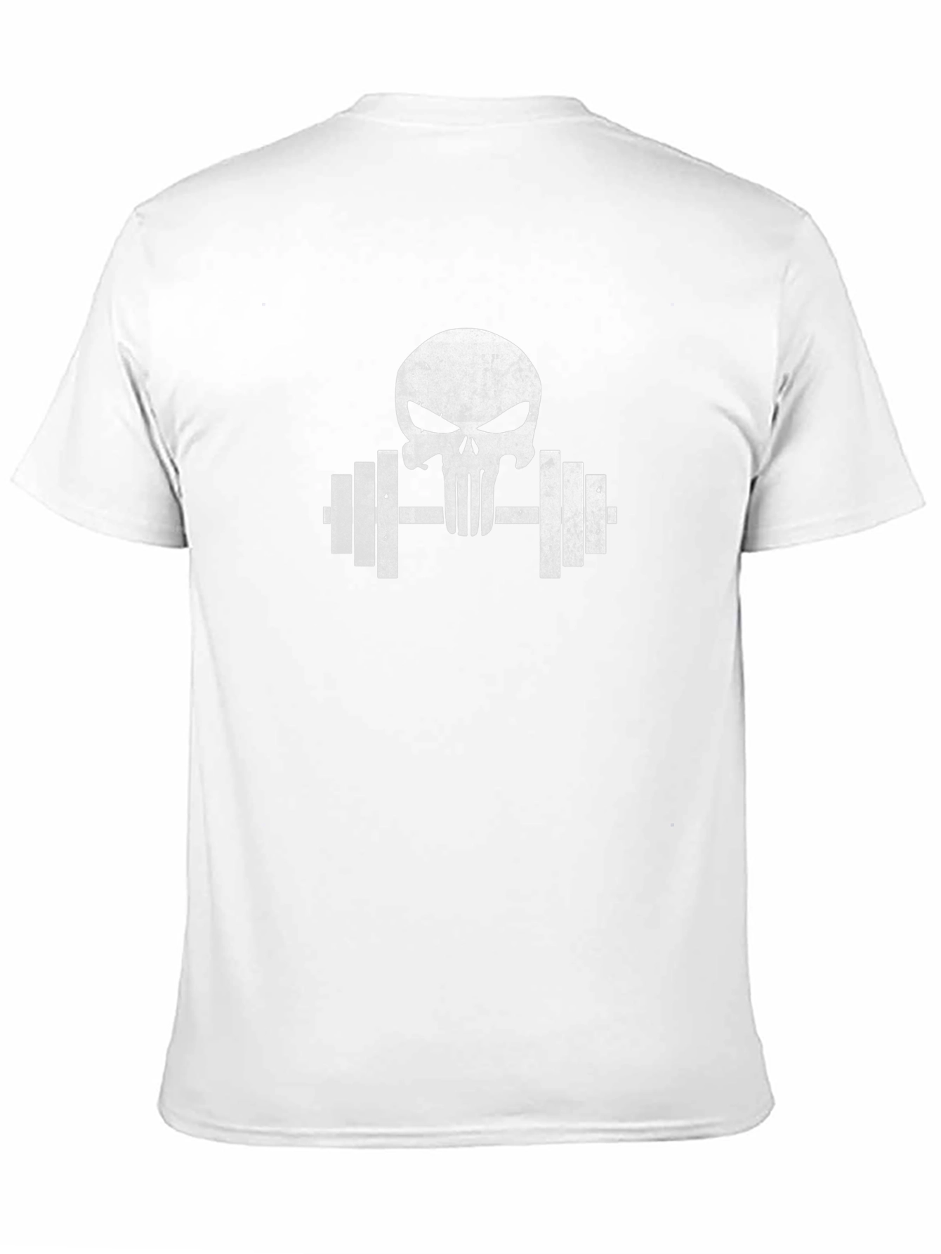Punisher Skull Barbell Workout Gym T-Shirt
