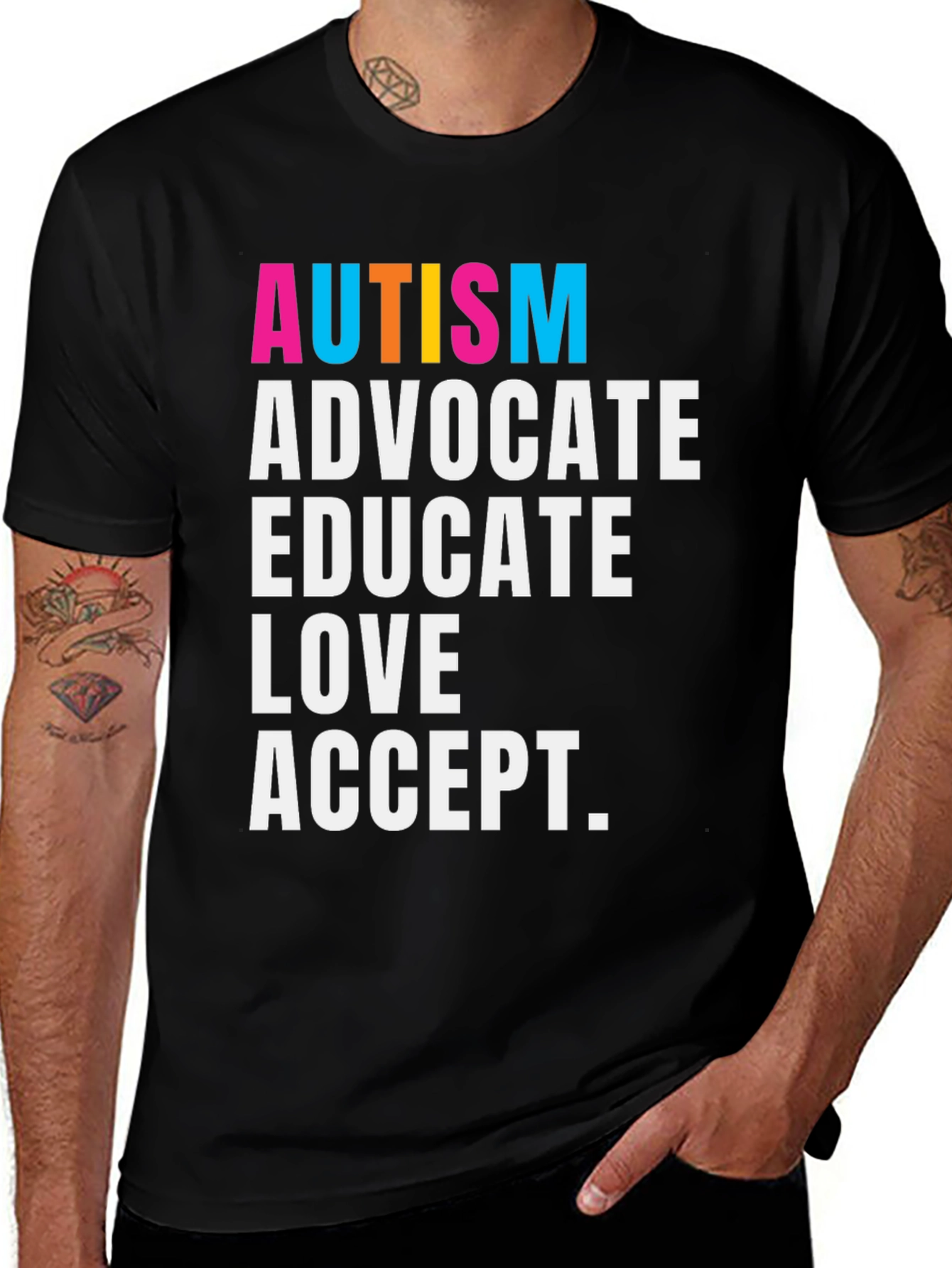 Autism Advocate T-Shirt - Educate Love Accept