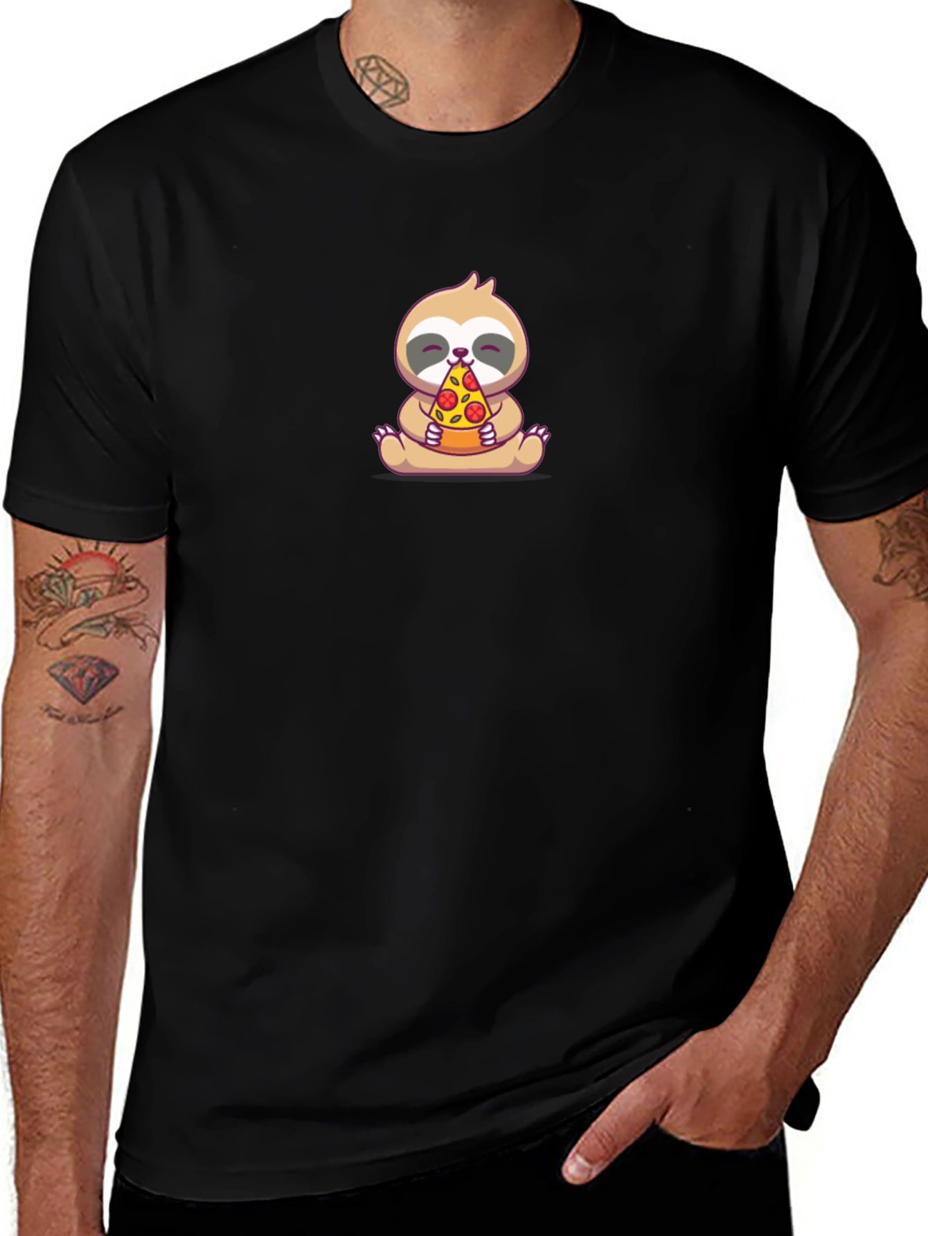 Sloth Pizza T-Shirt - Funny Graphic Tee