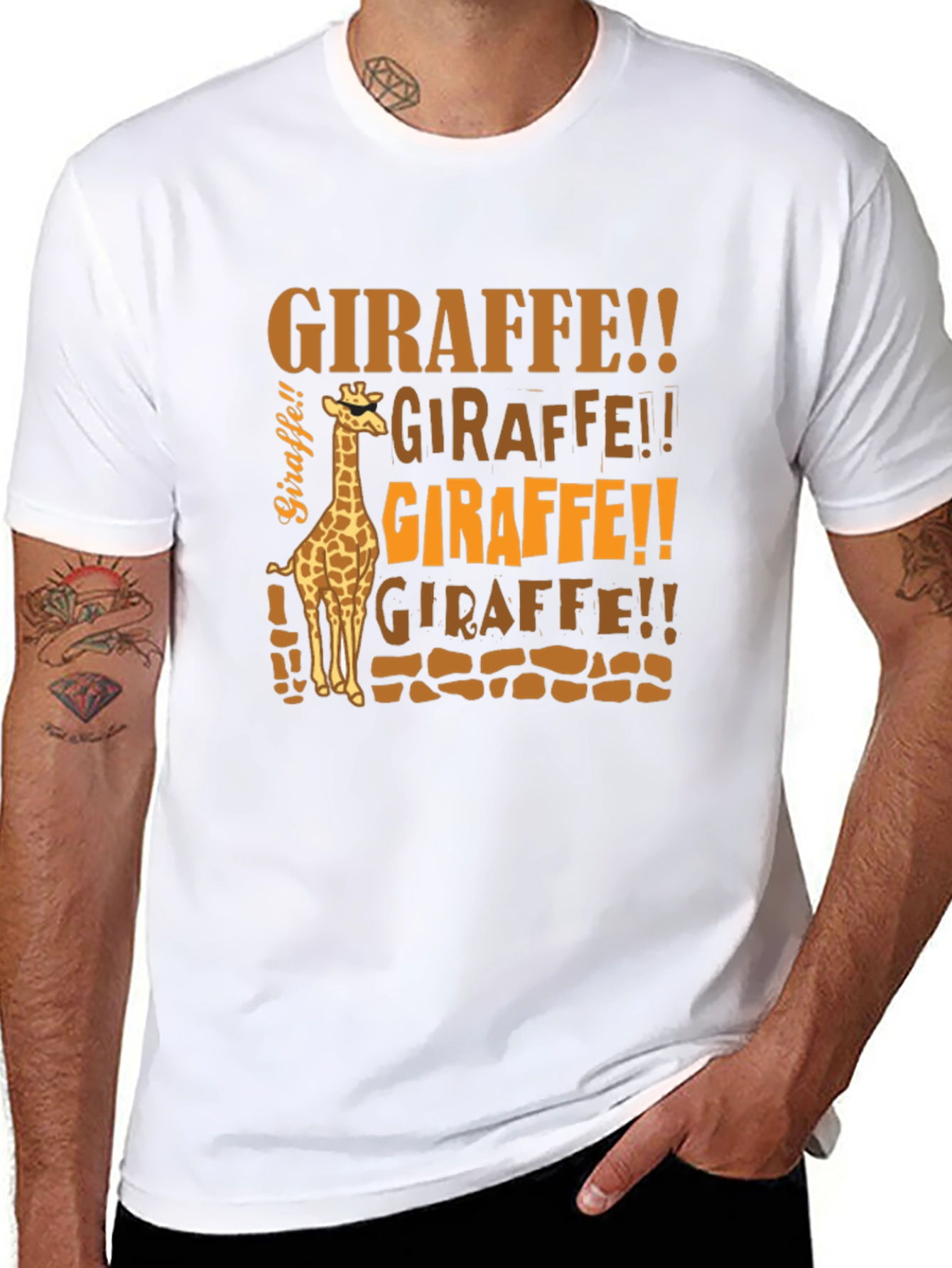 Giraffe Graphic Tee - Fun Animal Print T-Shirt