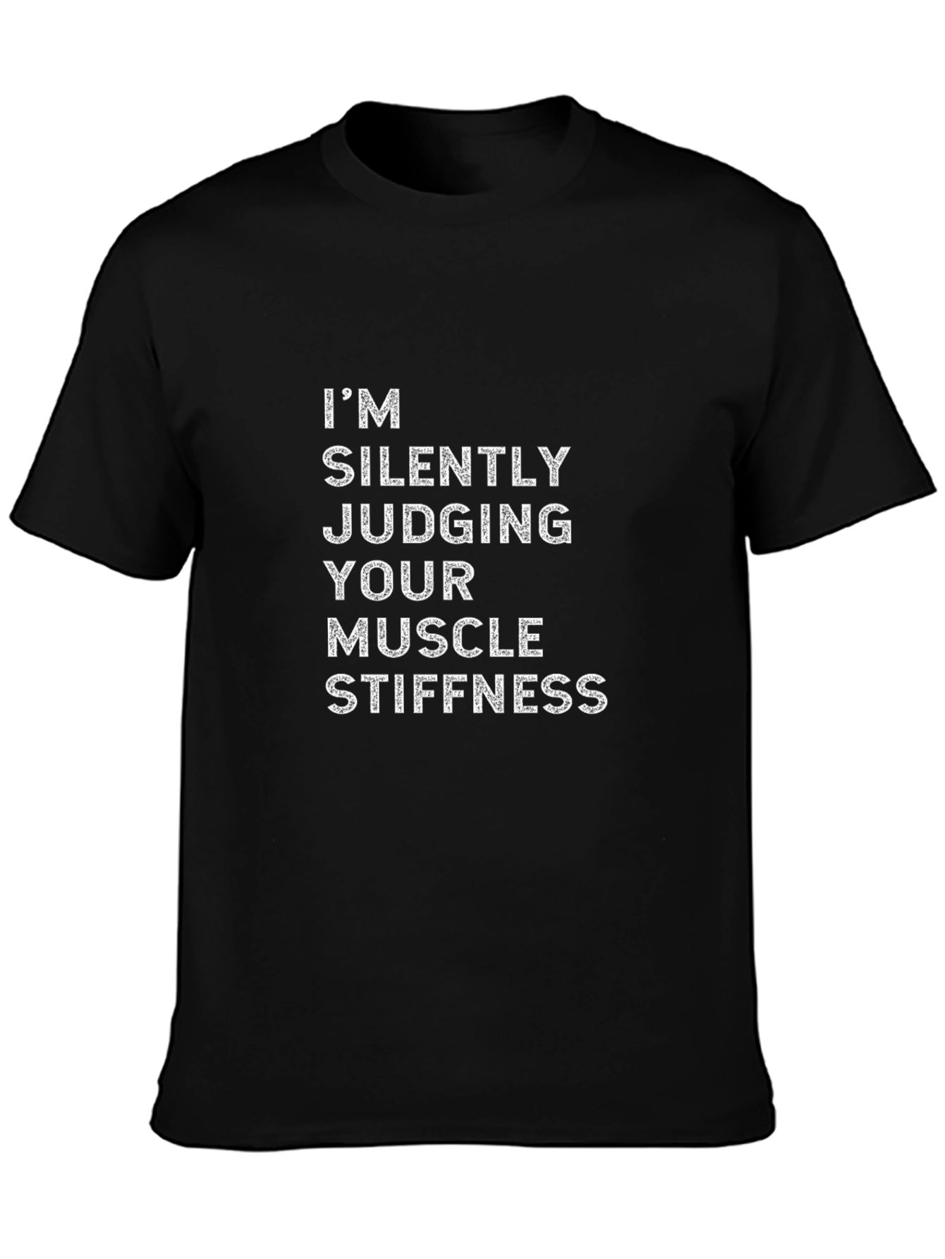 Muscle Stiffness Humor Graphic Tee - Black