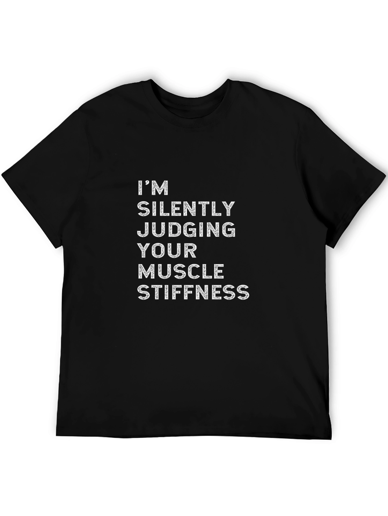 Muscle Stiffness Humor Graphic Tee - Black