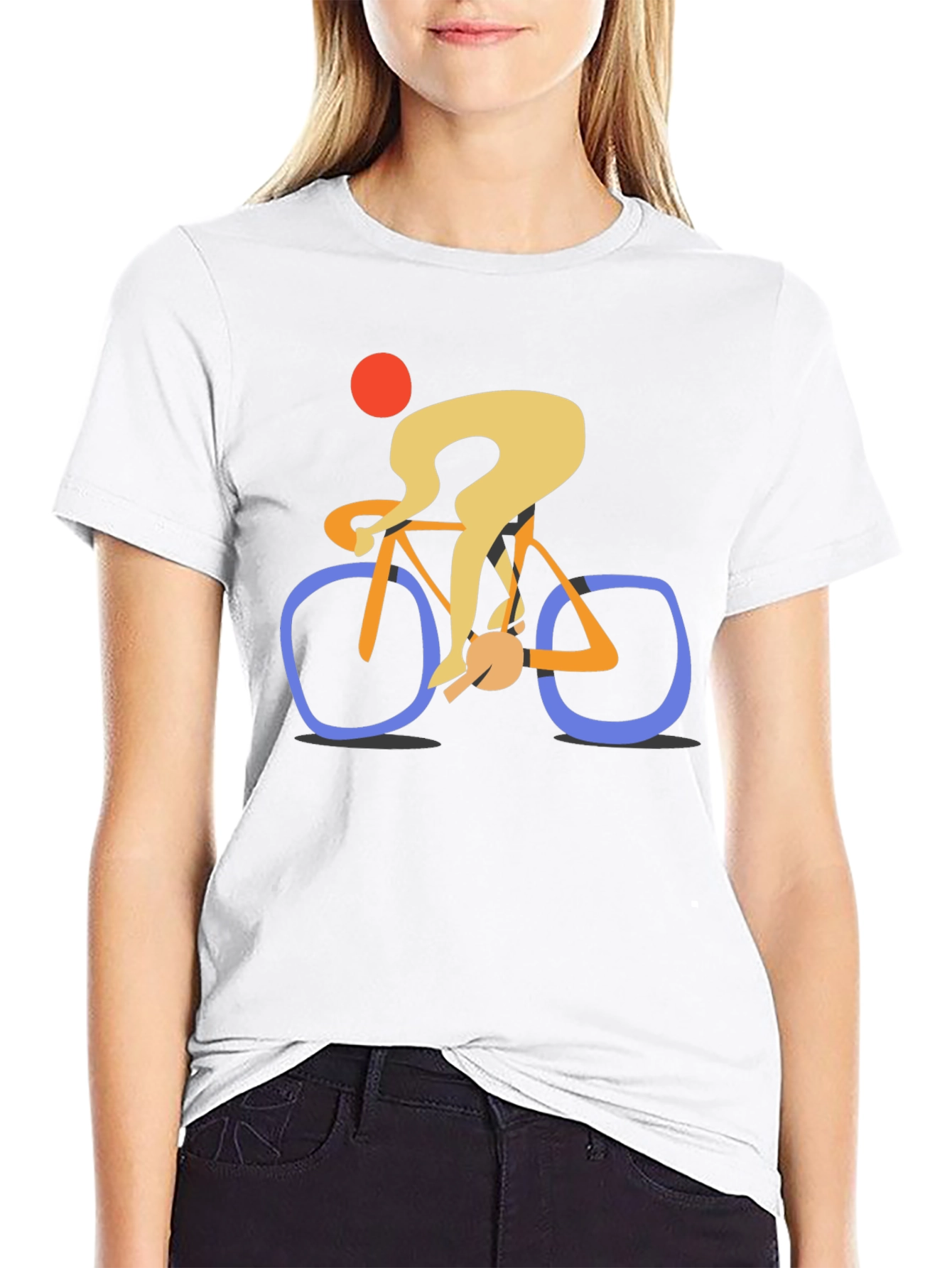 Abstract Cyclist Graphic Tee
