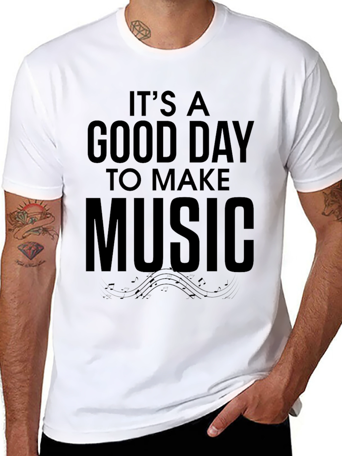Its A Good Day To Make Music Black T-Shirt