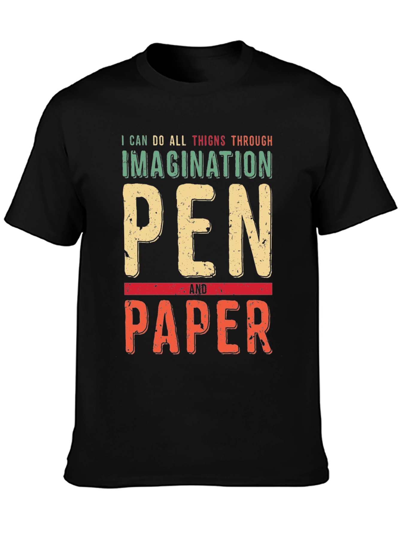 Imagination Pen and Paper Graphic T-Shirt