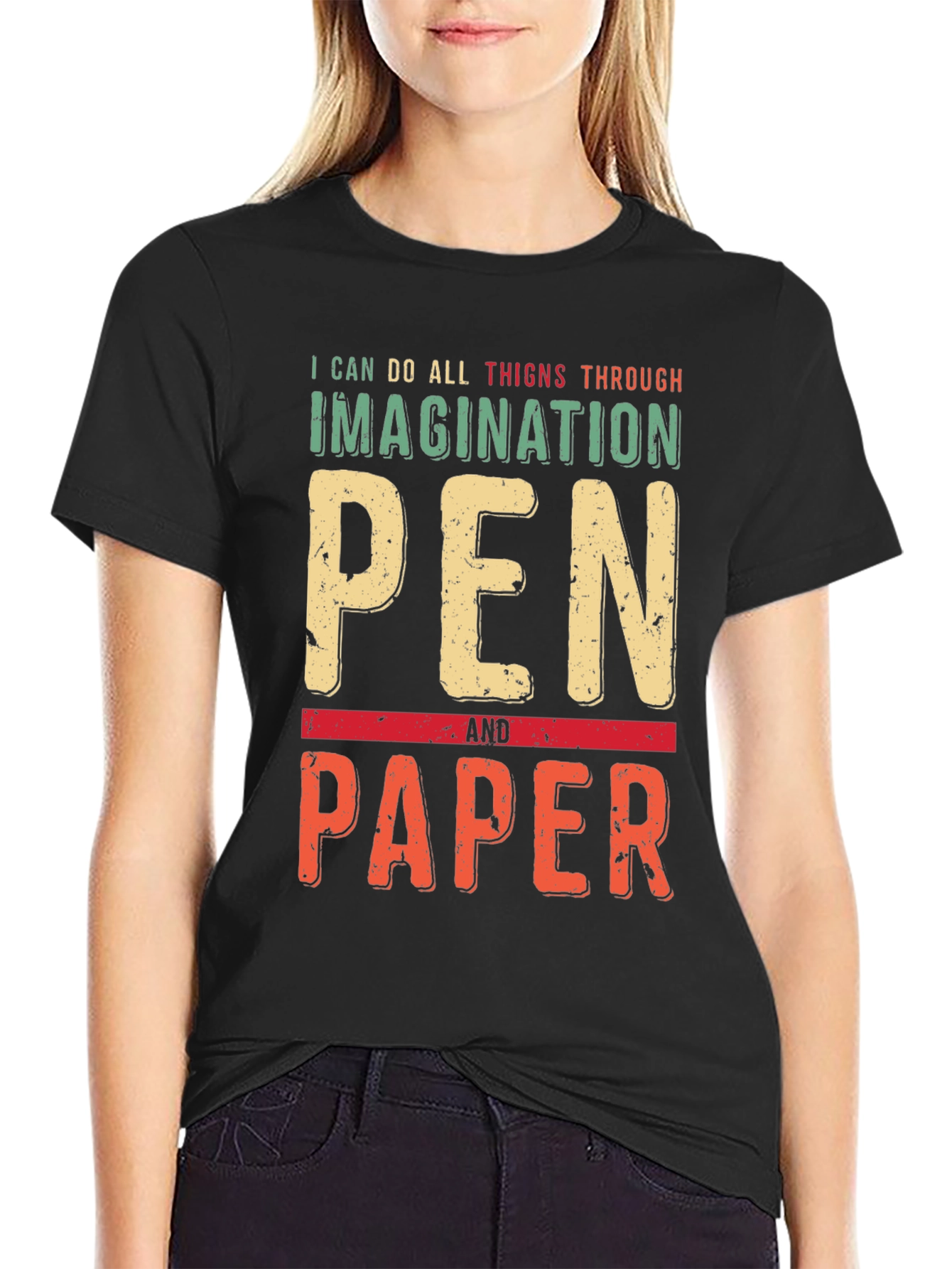 Imagination Pen and Paper Graphic T-Shirt