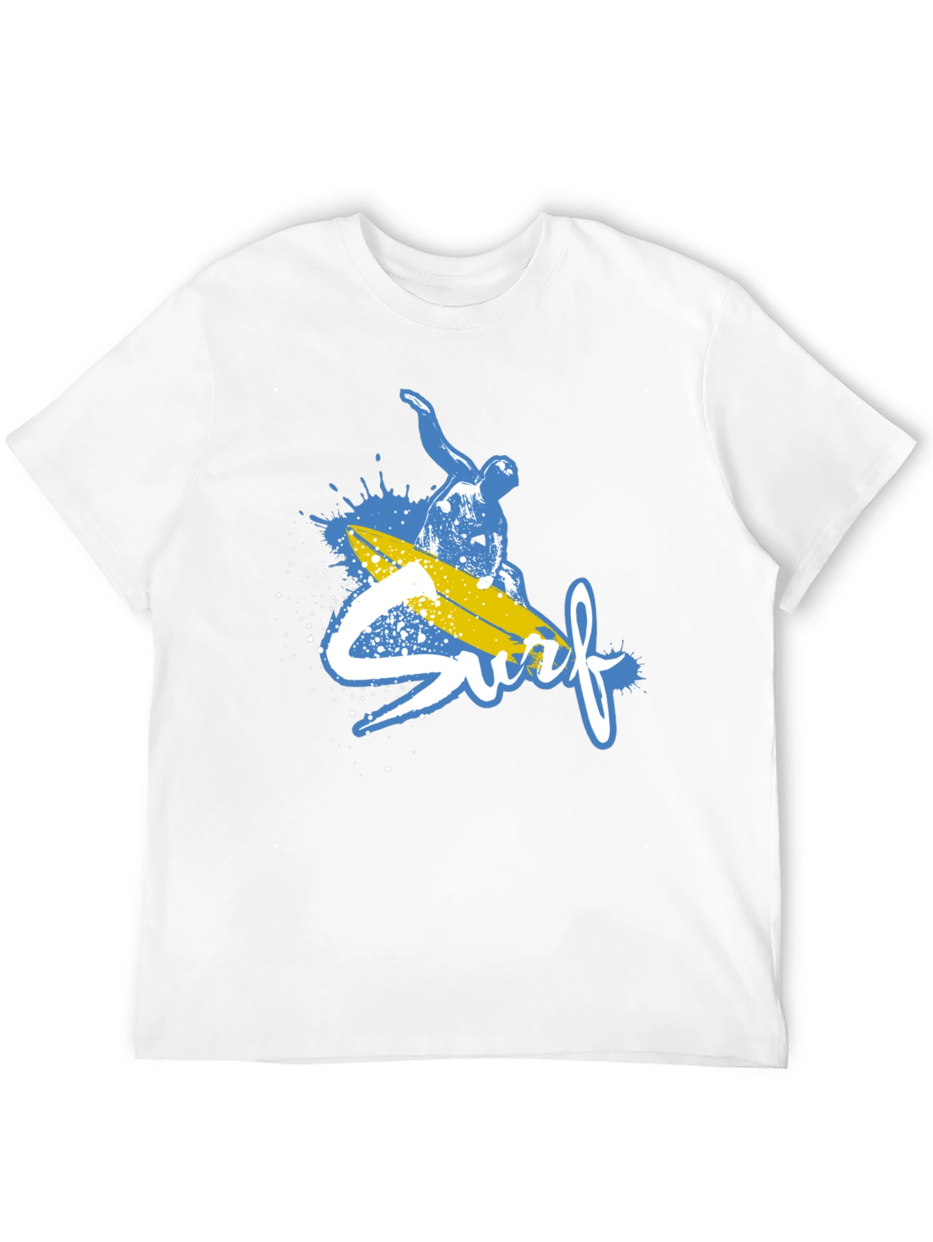 Surfs Up Graphic Tee - Black Cotton T-Shirt
