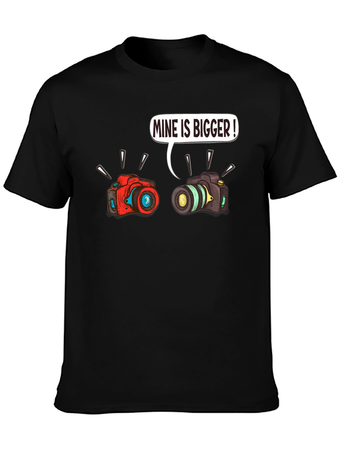 Mine is Bigger Camera T-Shirt Funny Photo Tee