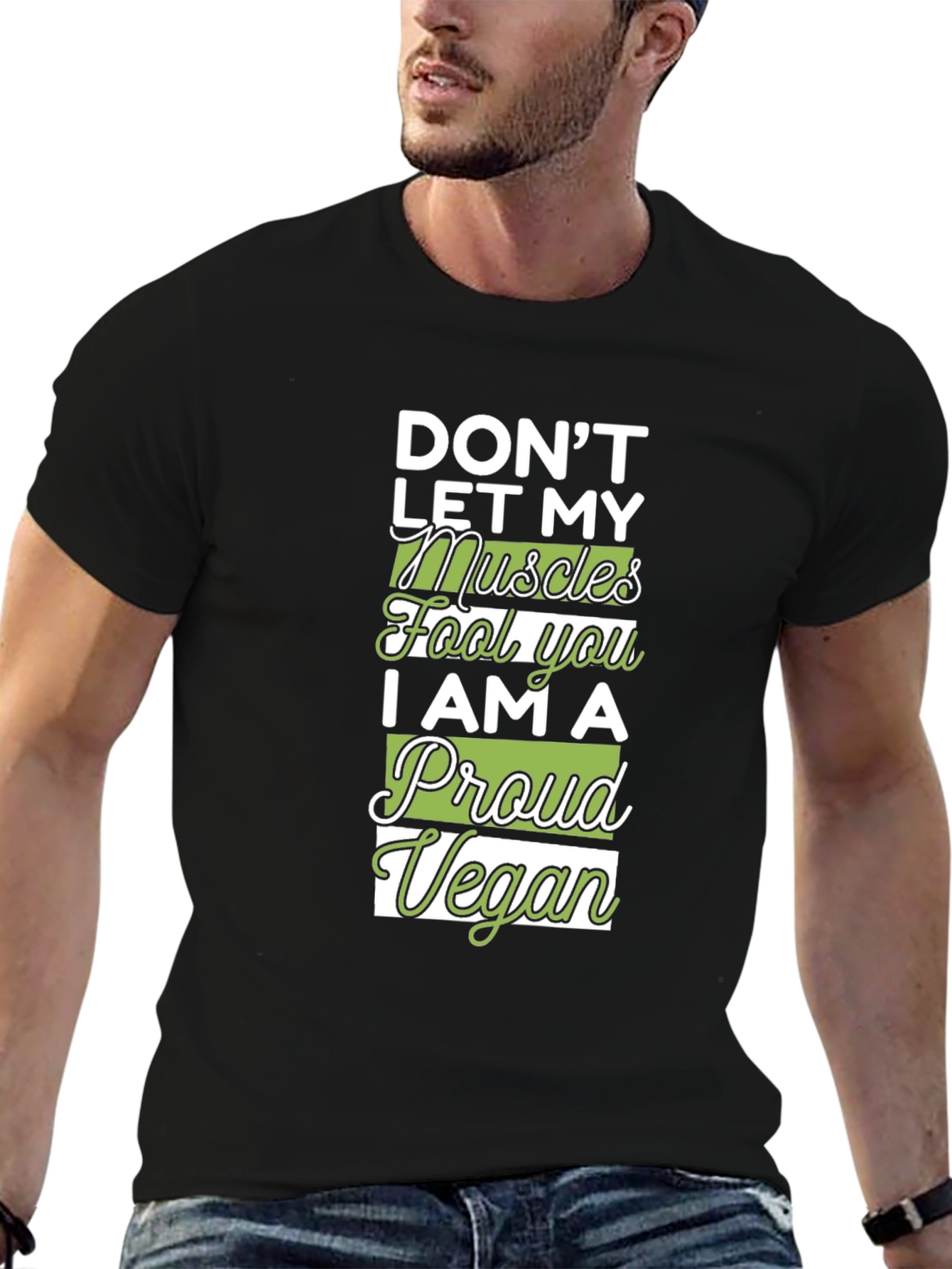 Proud Vegan Muscle T-Shirt - Black