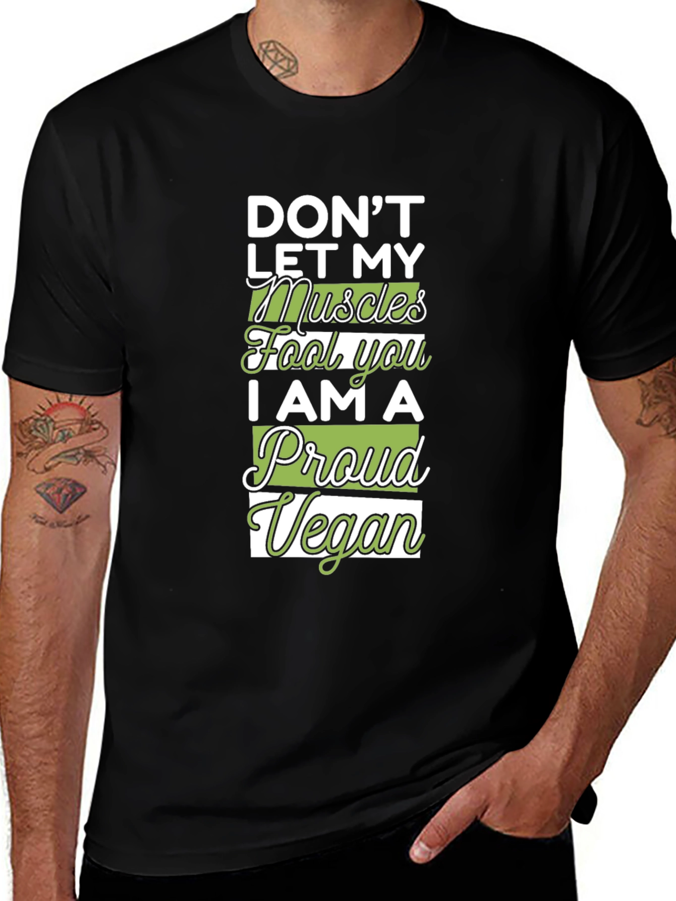Proud Vegan Muscle T-Shirt - Black
