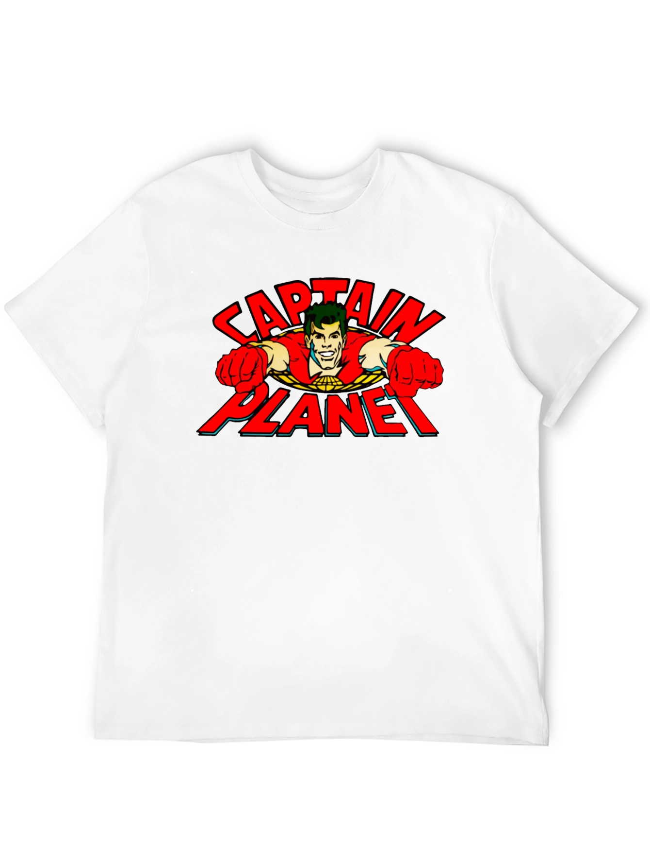 Captain Planet Graphic T-Shirt - Retro Cartoon Tee