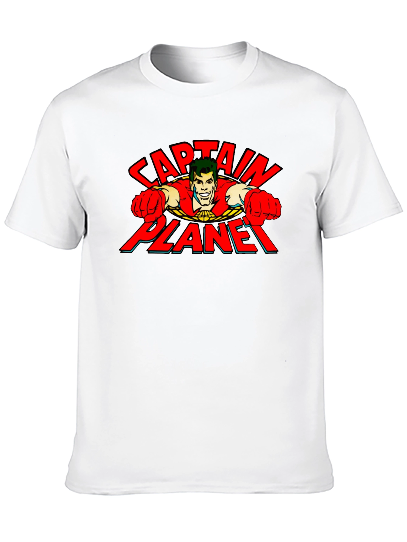 Captain Planet Graphic T-Shirt - Retro Cartoon Tee