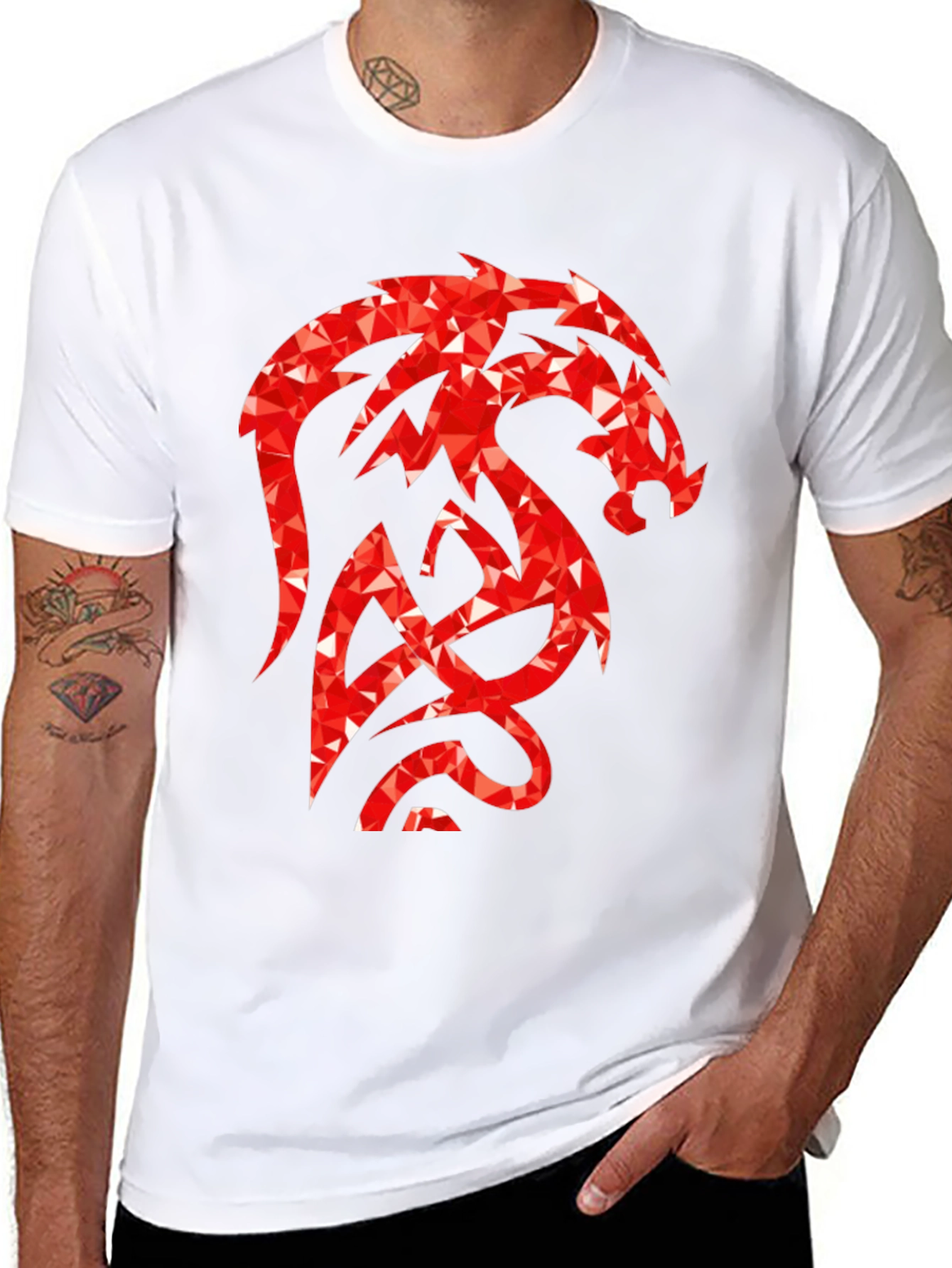 Red Dragon Graphic Black T-Shirt
