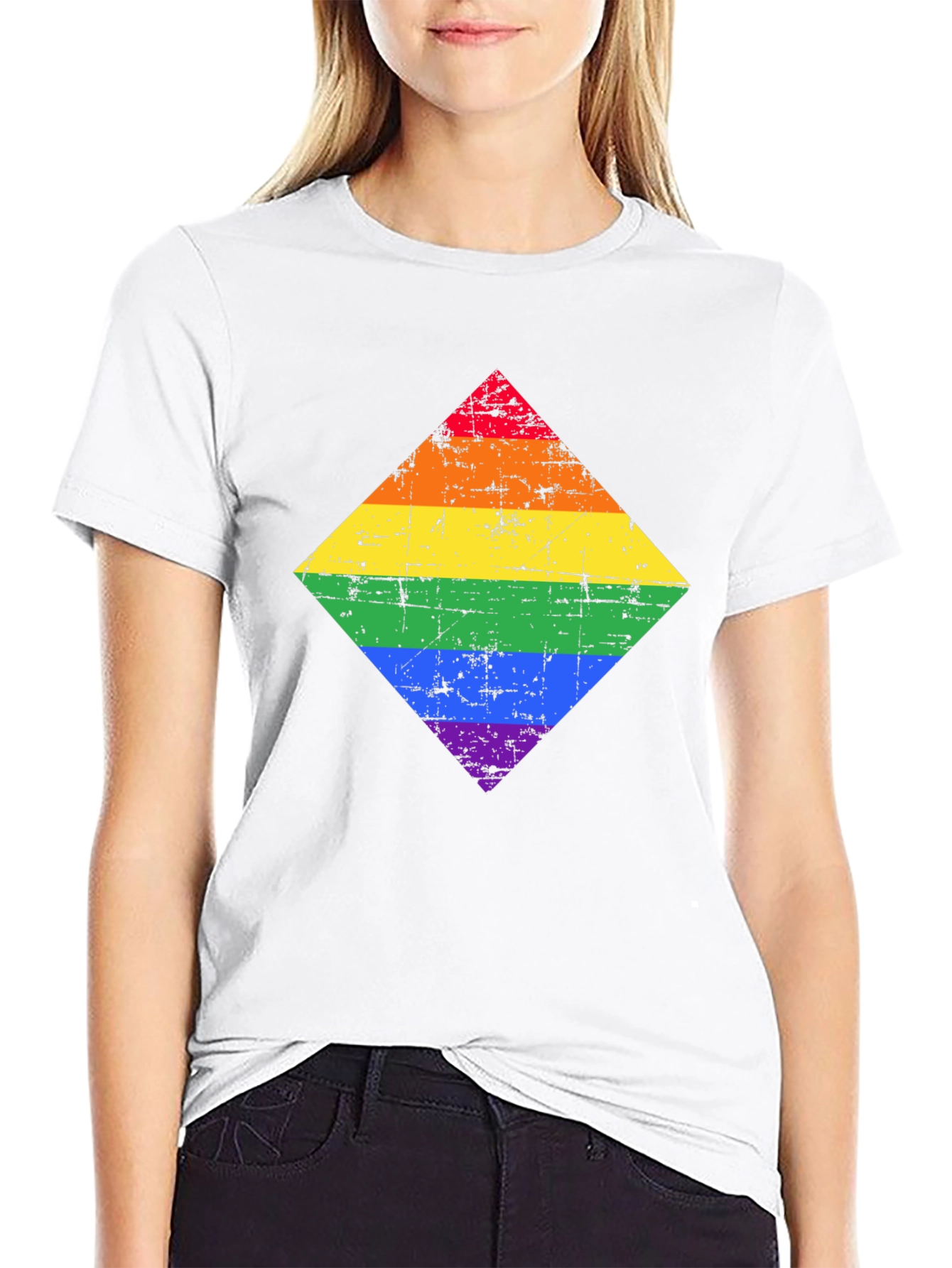 Rainbow Pride Diamond Graphic Tee