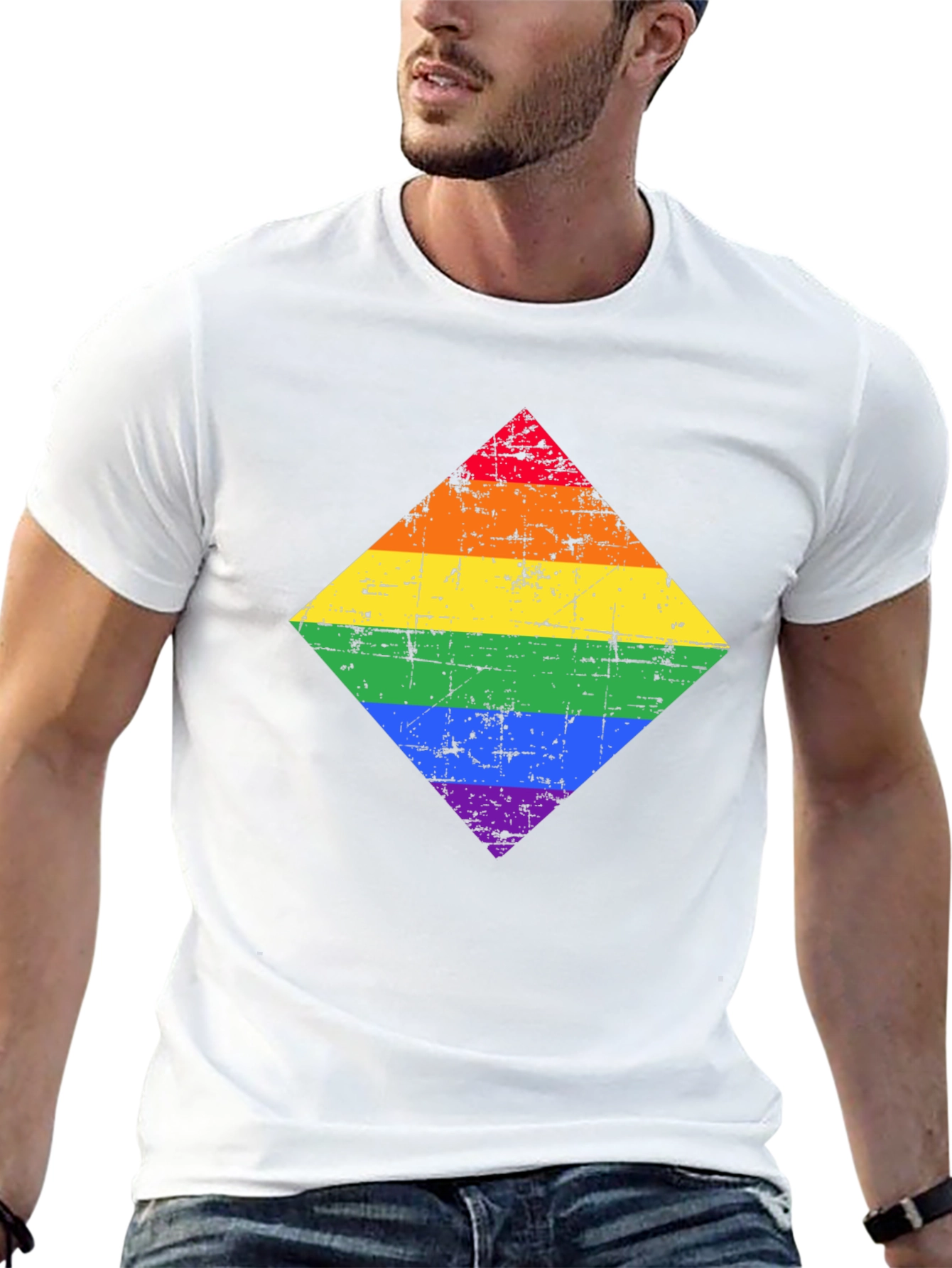 Rainbow Pride Diamond Graphic Tee