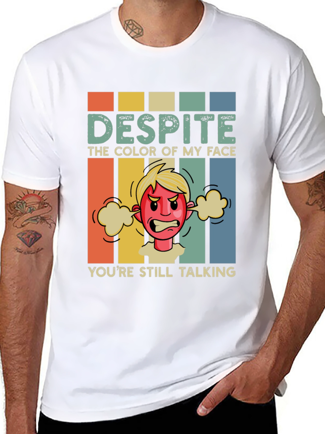 Humorous Graphic Tee: Despite My Face Youre Talking