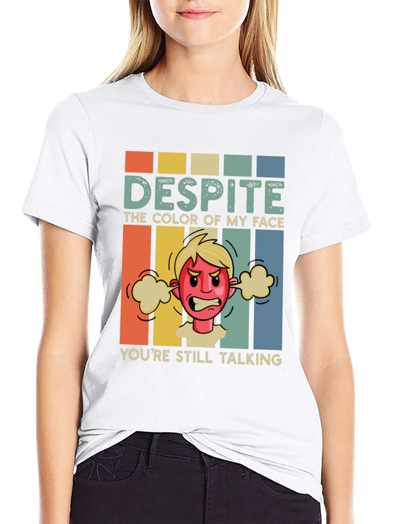 Humorous Graphic Tee: Despite My Face Youre Talking