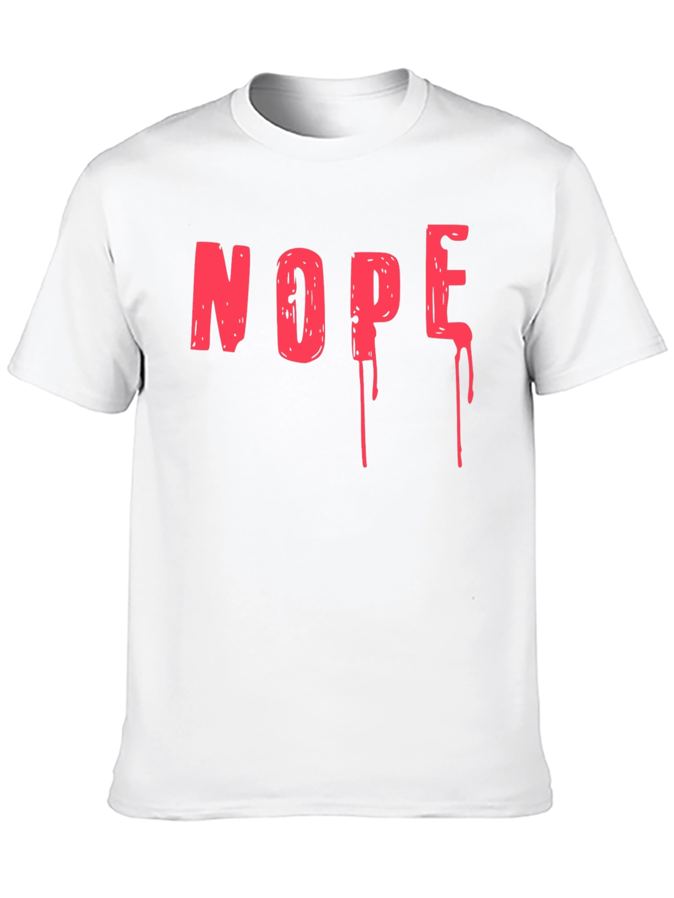 Nope Drip Graphic Tee - Black Cotton T-Shirt