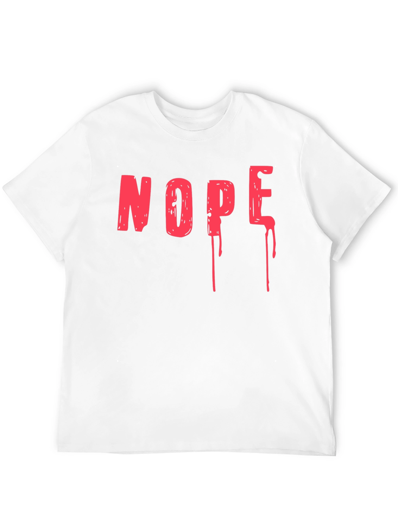 Nope Drip Graphic Tee - Black Cotton T-Shirt