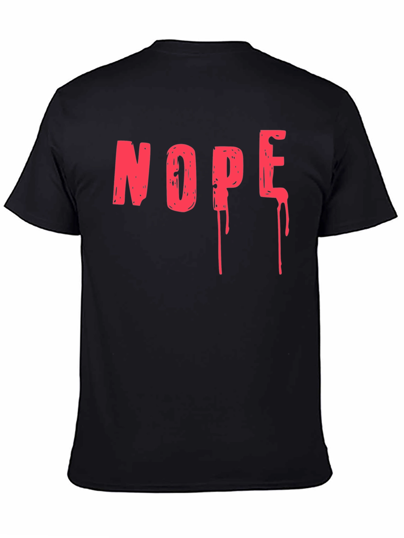 Nope Drip Graphic Tee - Black Cotton T-Shirt