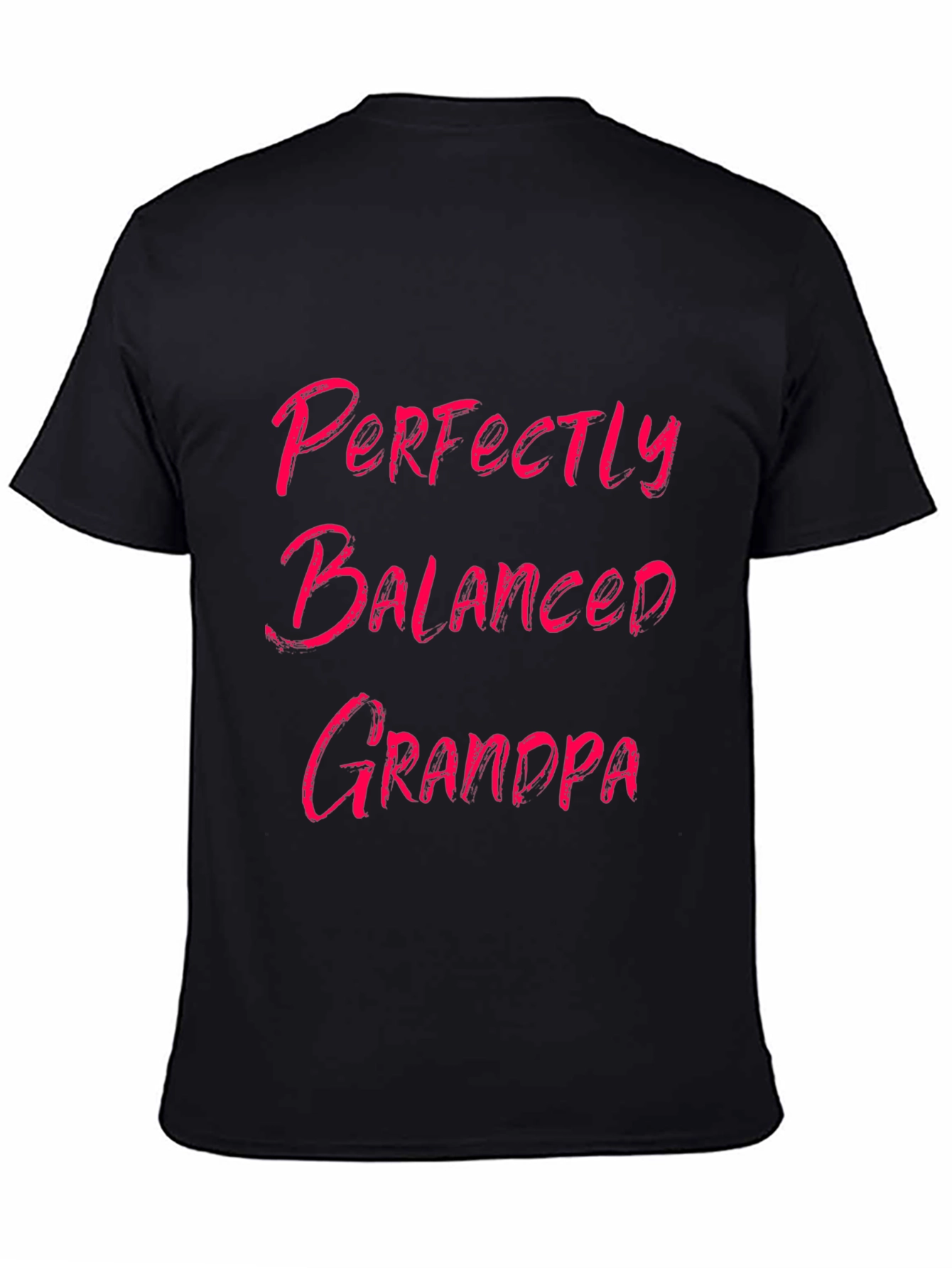 Perfectly Balanced Grandpa Black Graphic Tee
