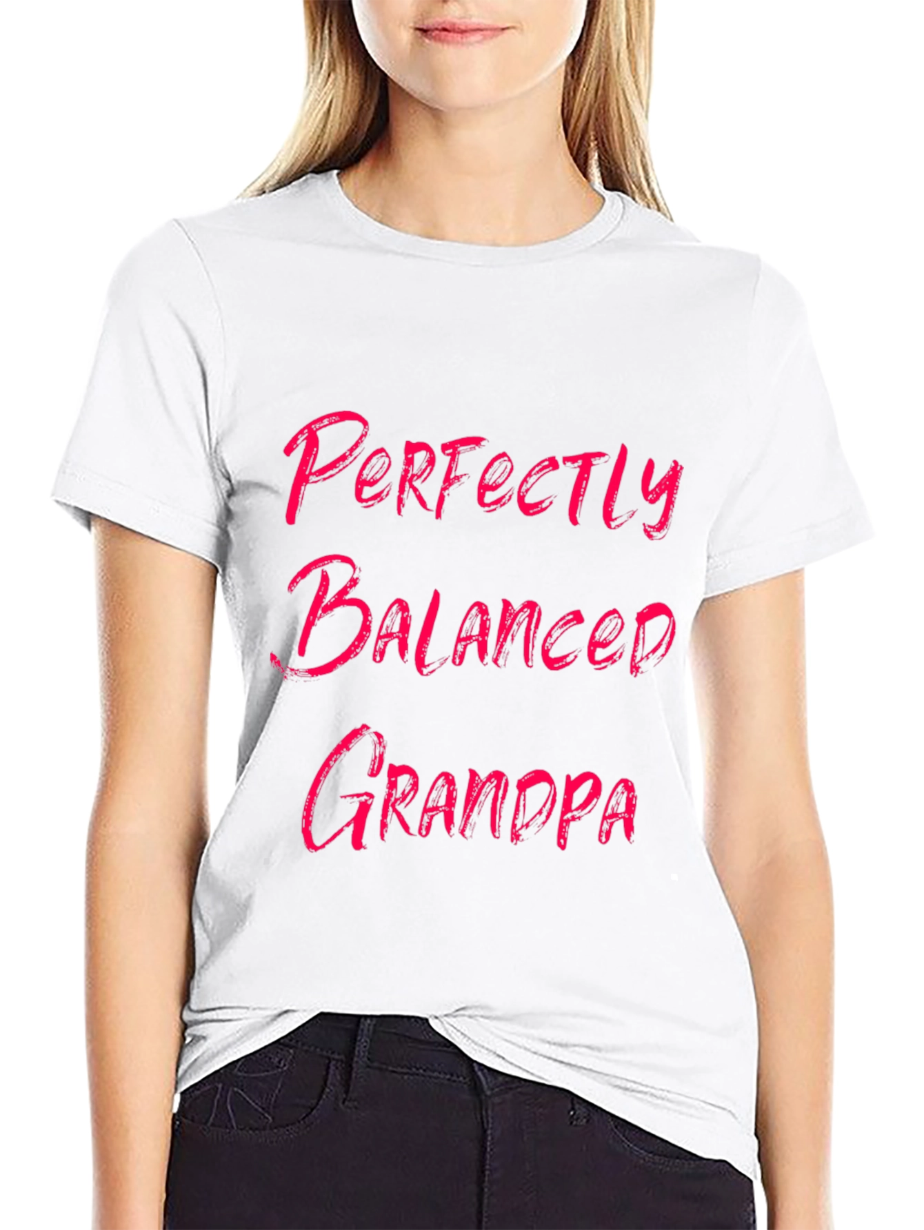 Perfectly Balanced Grandpa Black Graphic Tee