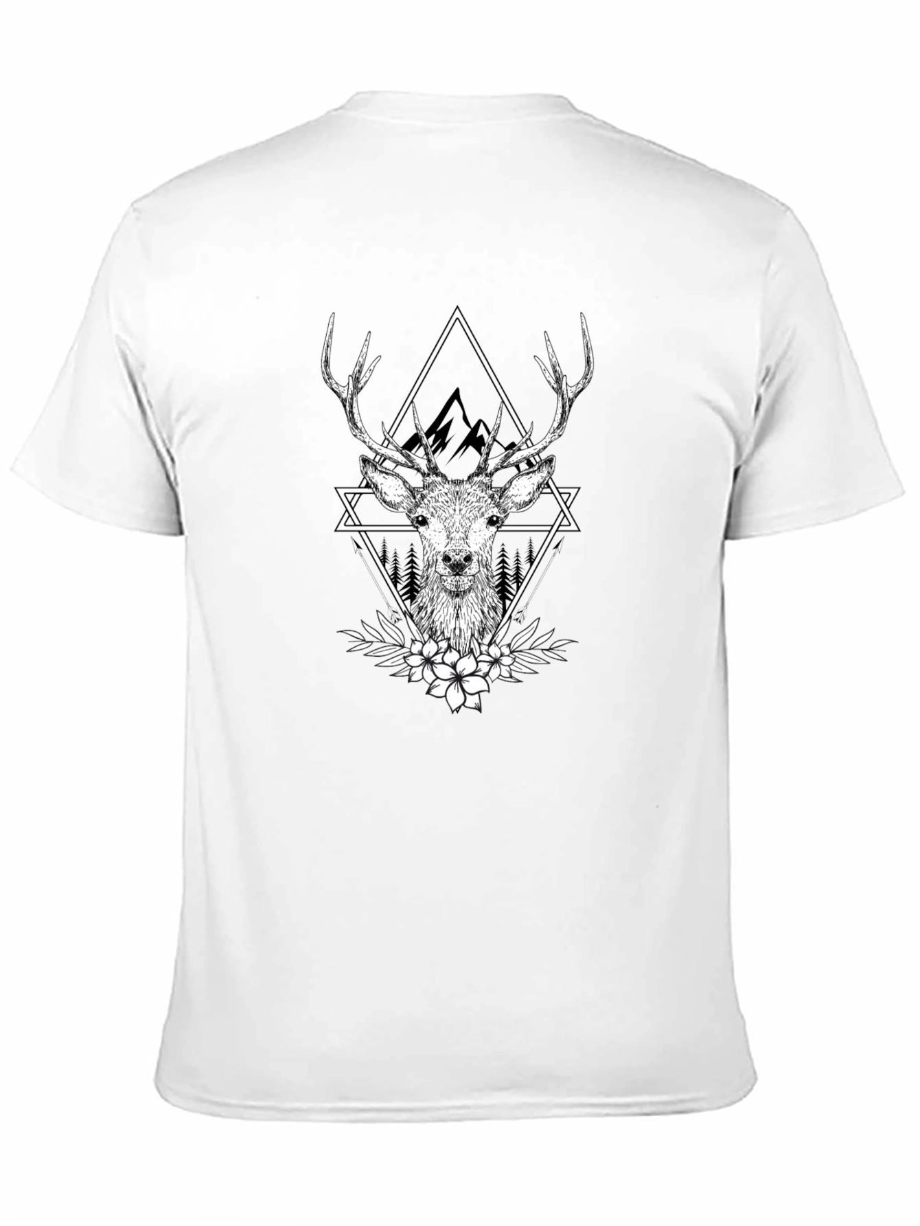 Deer Graphic Tee - Black Mens T-Shirt