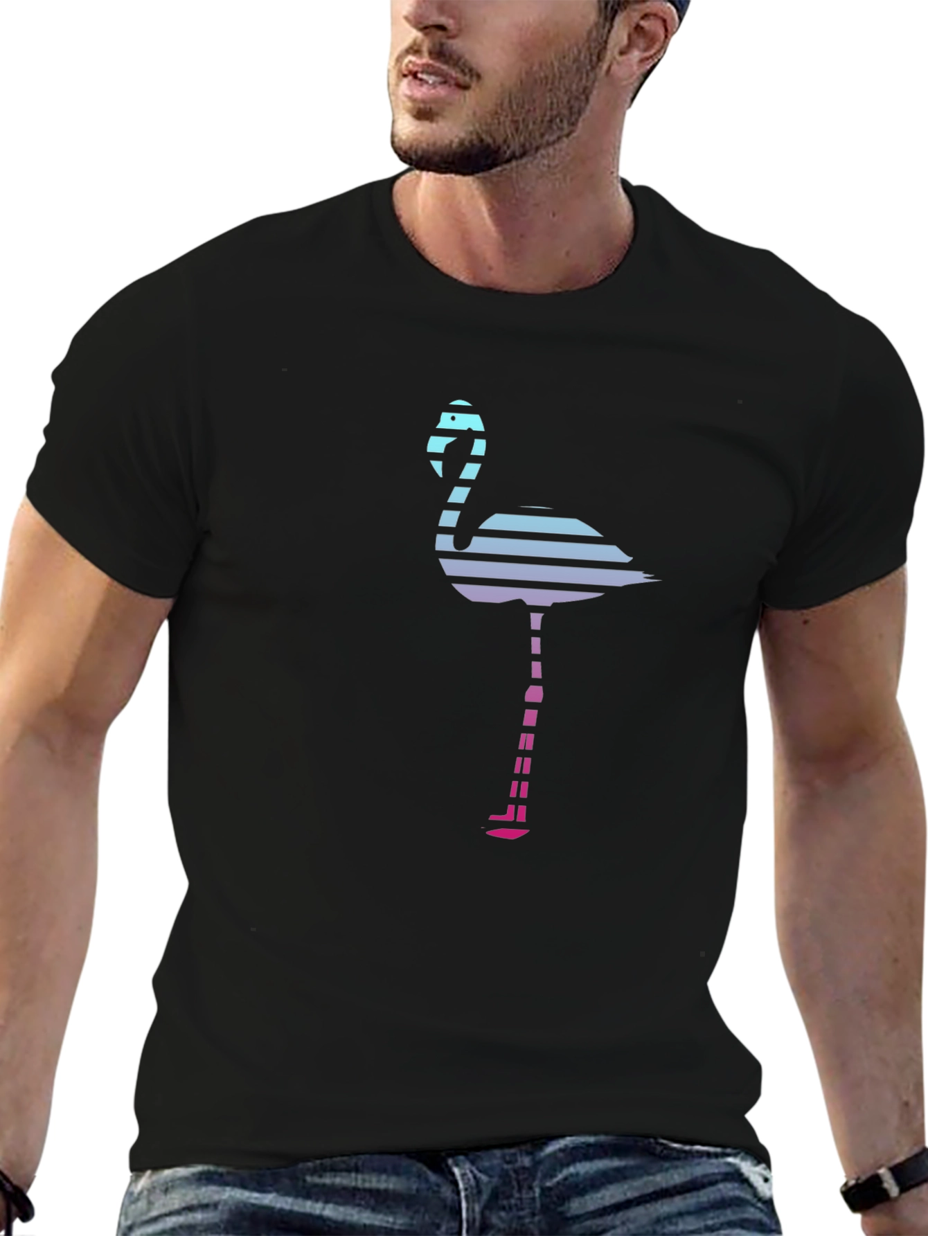 Retro Flamingo Graphic Tee - Cool & Stylish