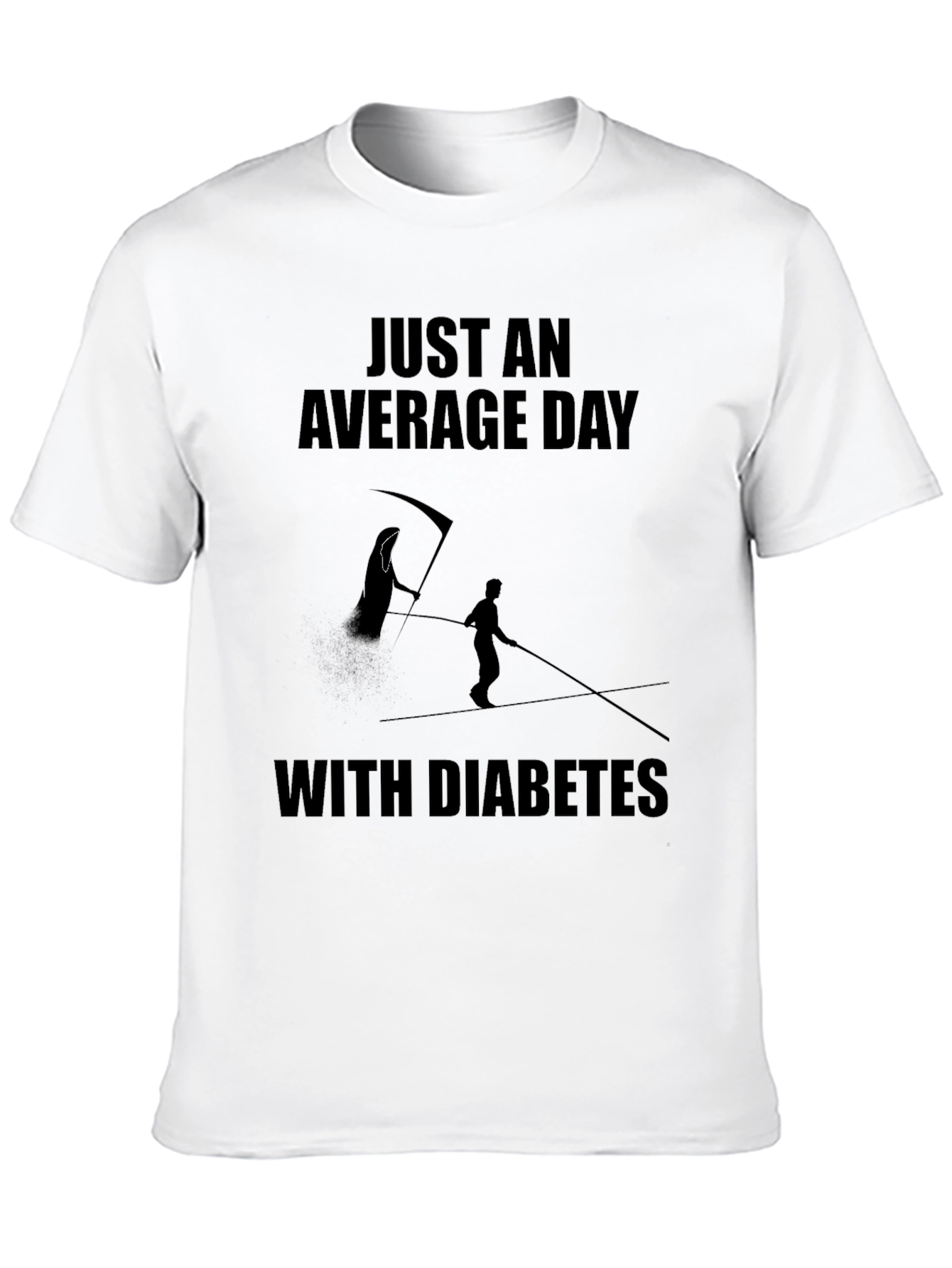 Just an Average Day With Diabetes Black T-Shirt