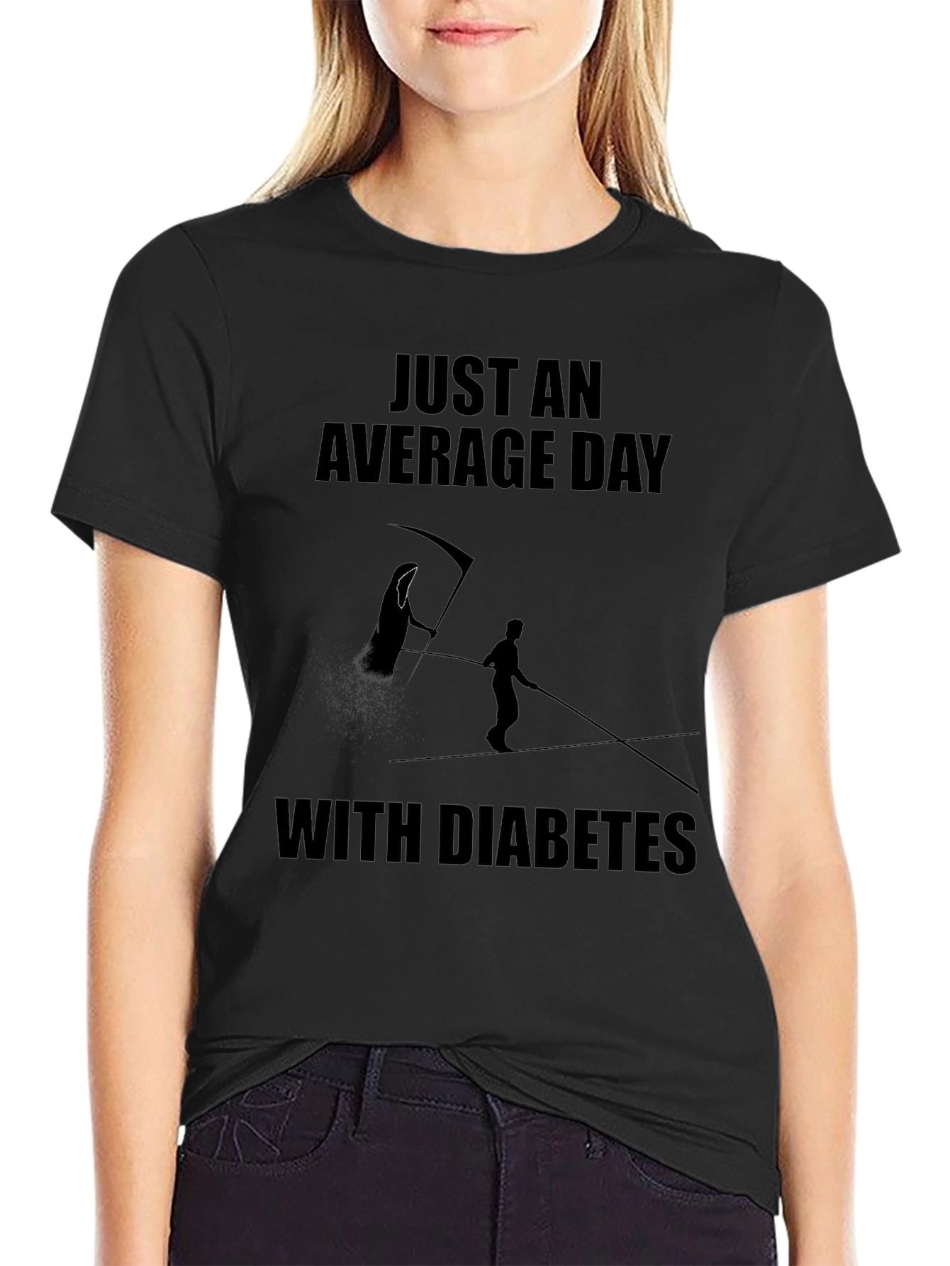 Just an Average Day With Diabetes Black T-Shirt